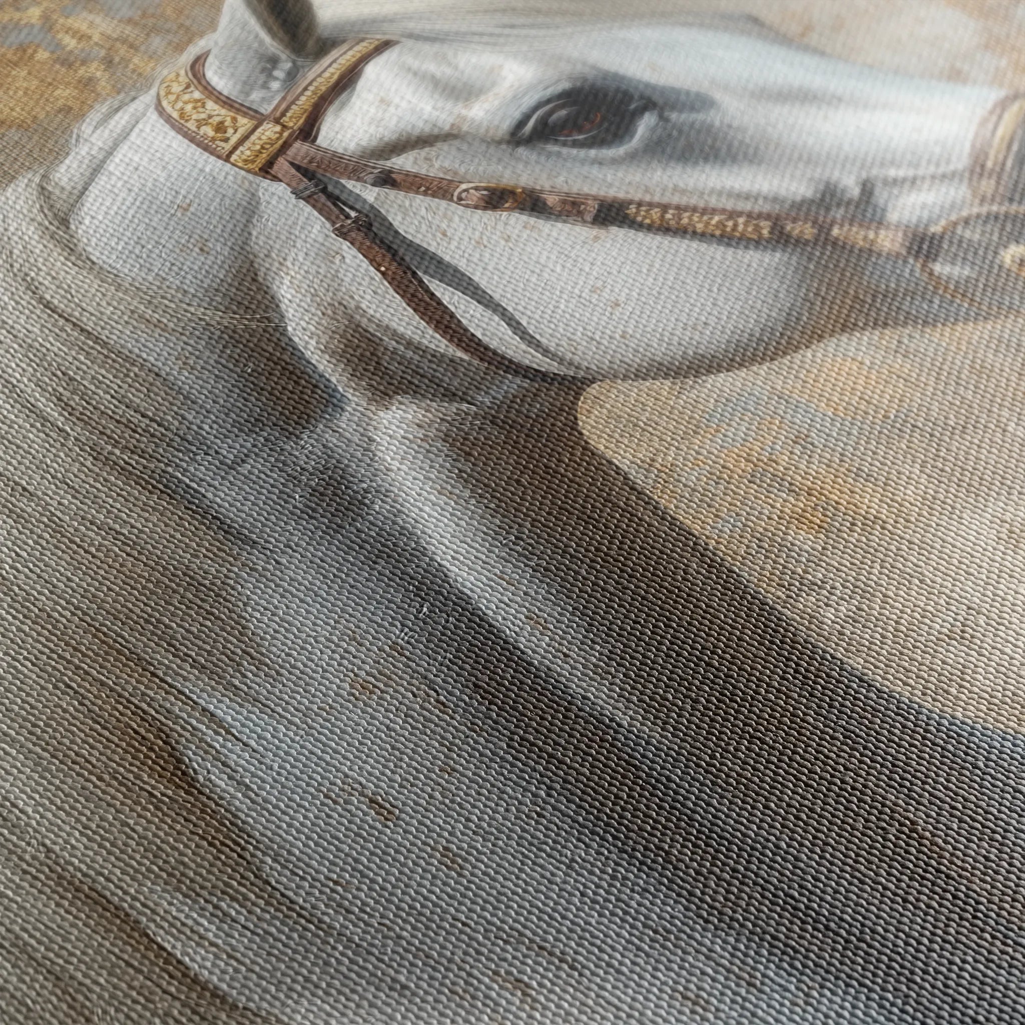 Horses 242 Canvas Art 60 x 40 cm / Black