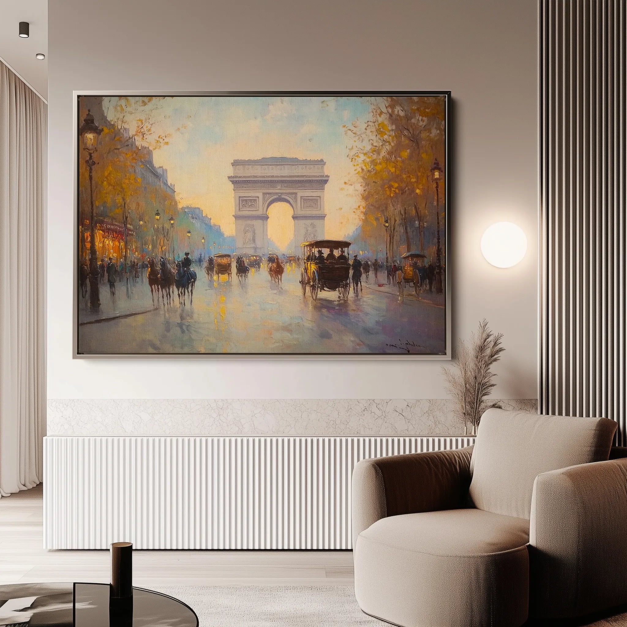 Landscape 242 Canvas Art 60 x 40 cm / Black