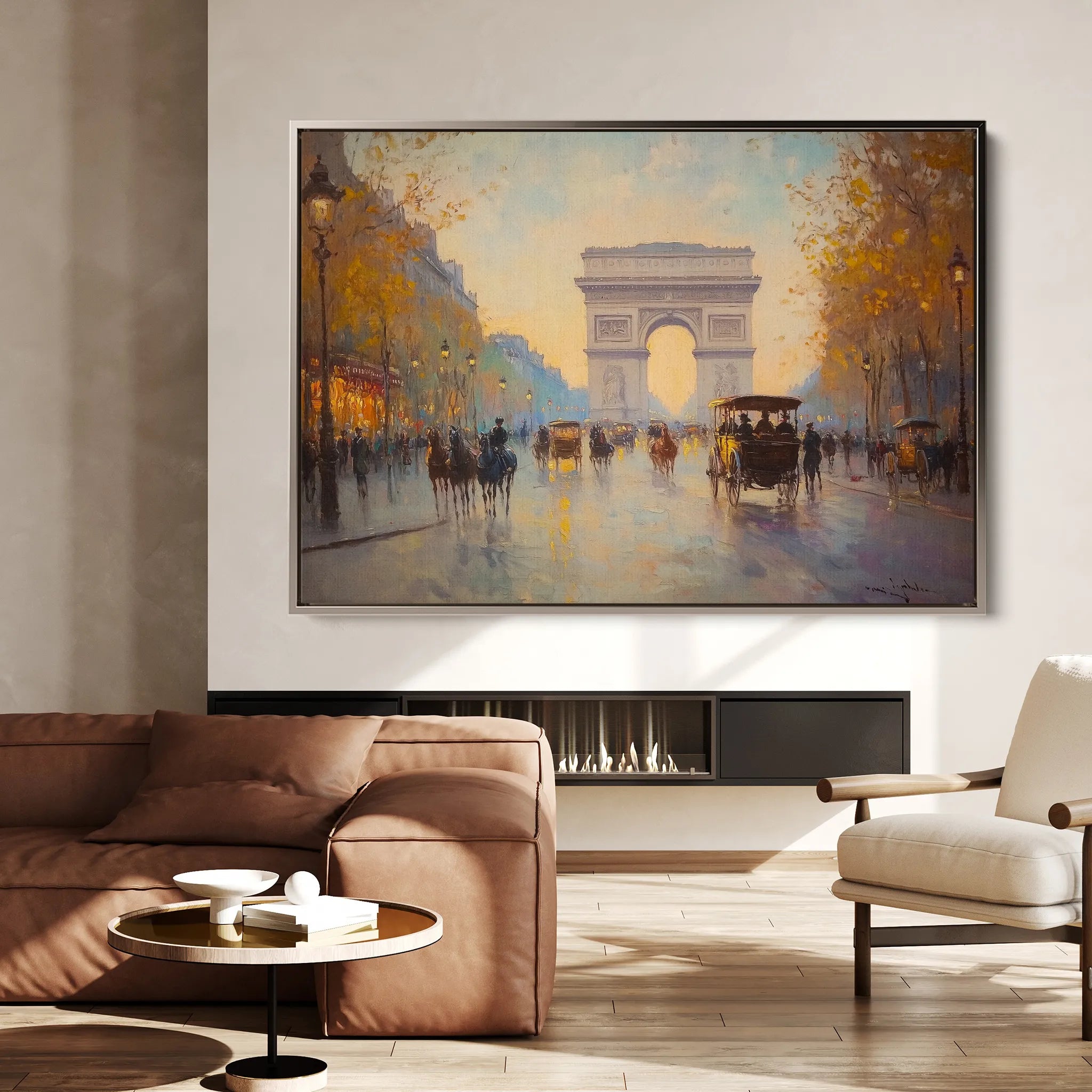 Landscape 242 Canvas Art 60 x 40 cm / Black
