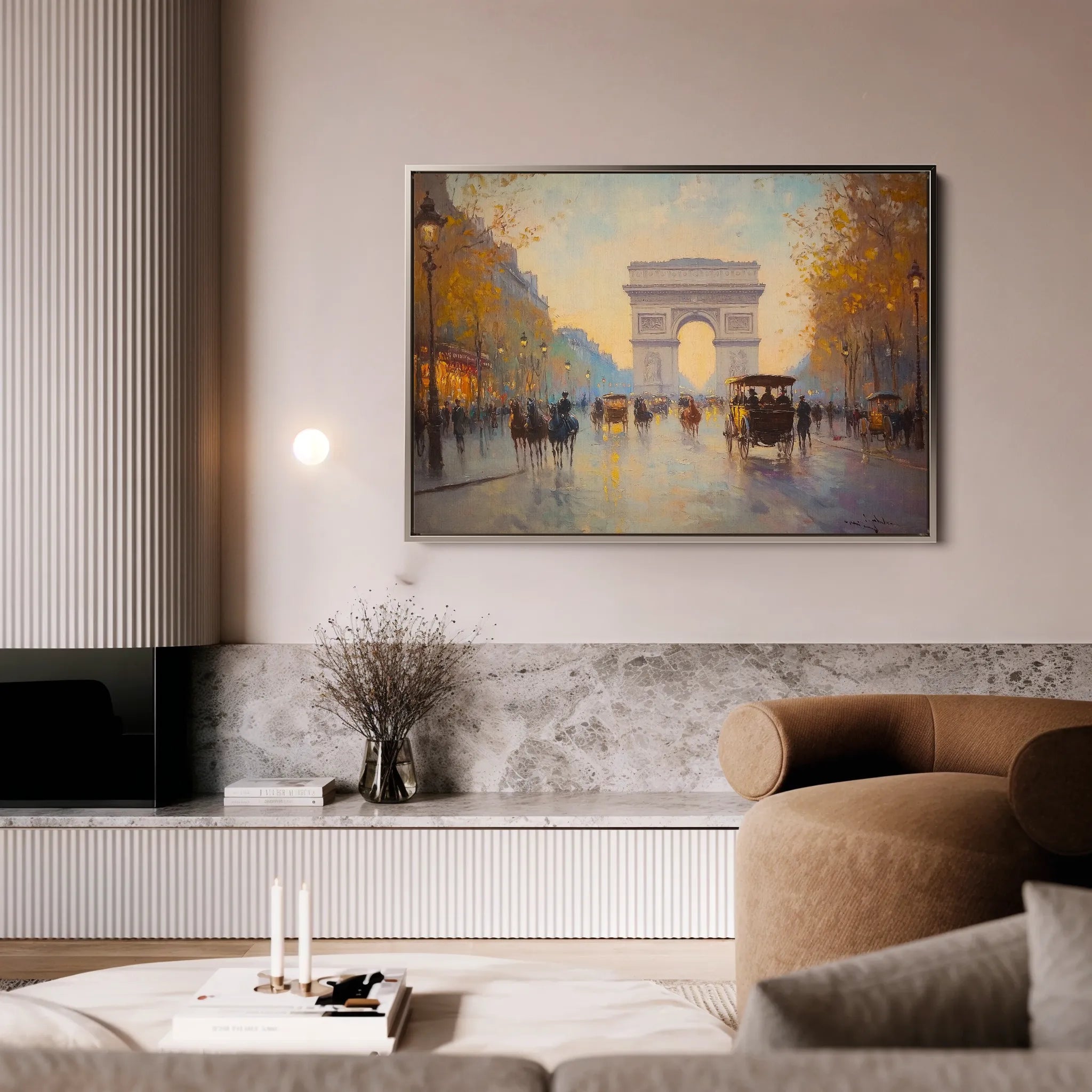 Landscape 242 Canvas Art 60 x 40 cm / Black