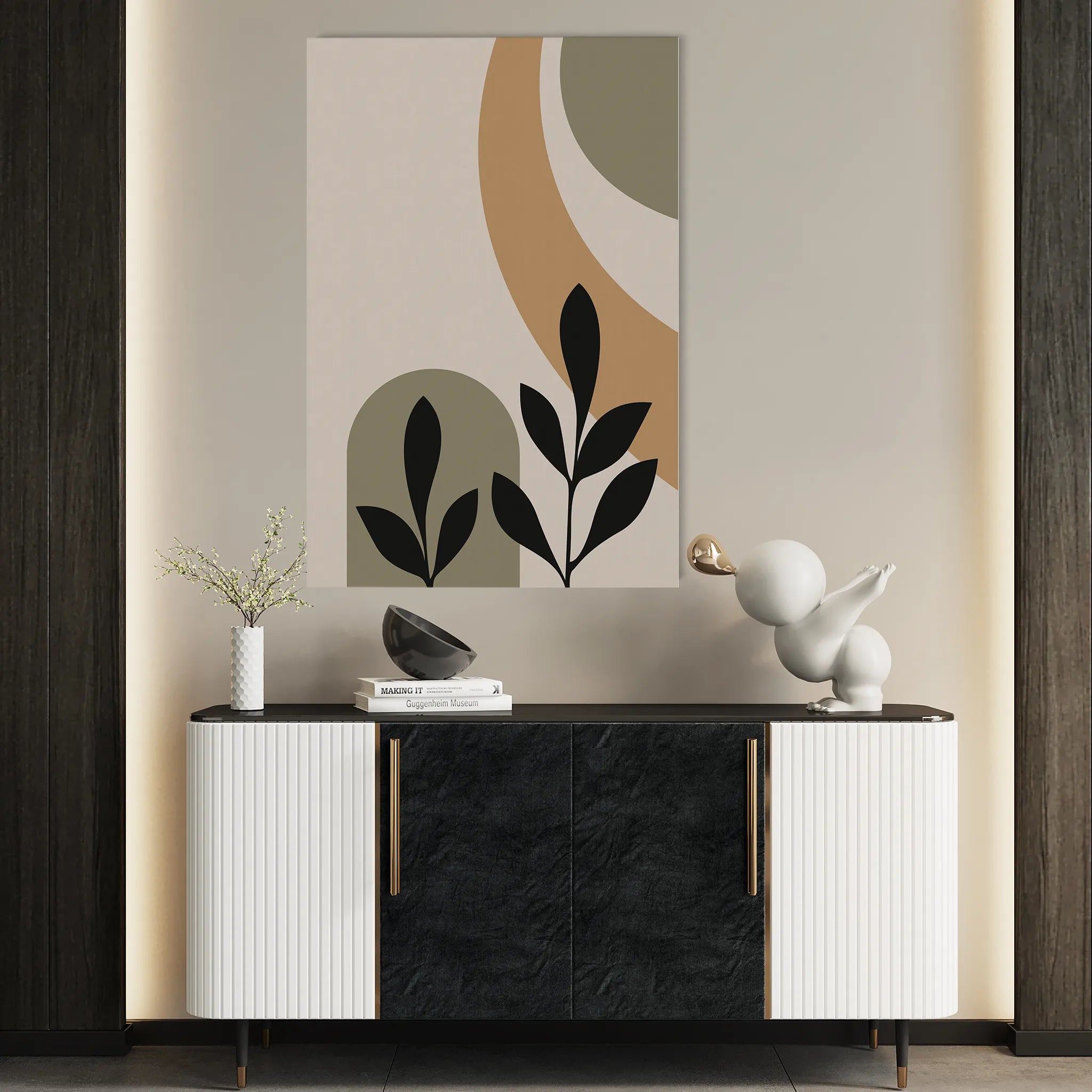 Boho 243 Canvas Art 60 x 40 cm / Black