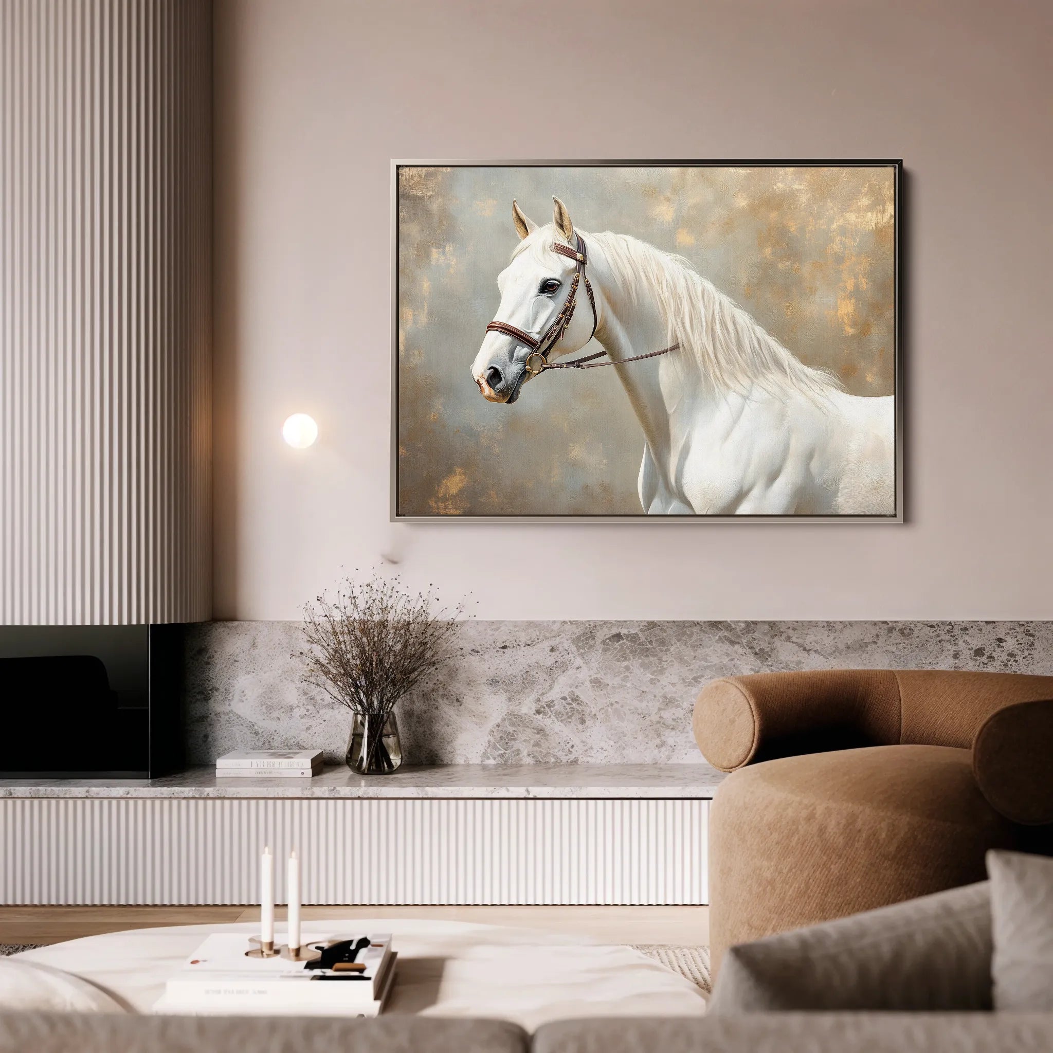 Horses 243 Canvas Art 60 x 40 cm / Black
