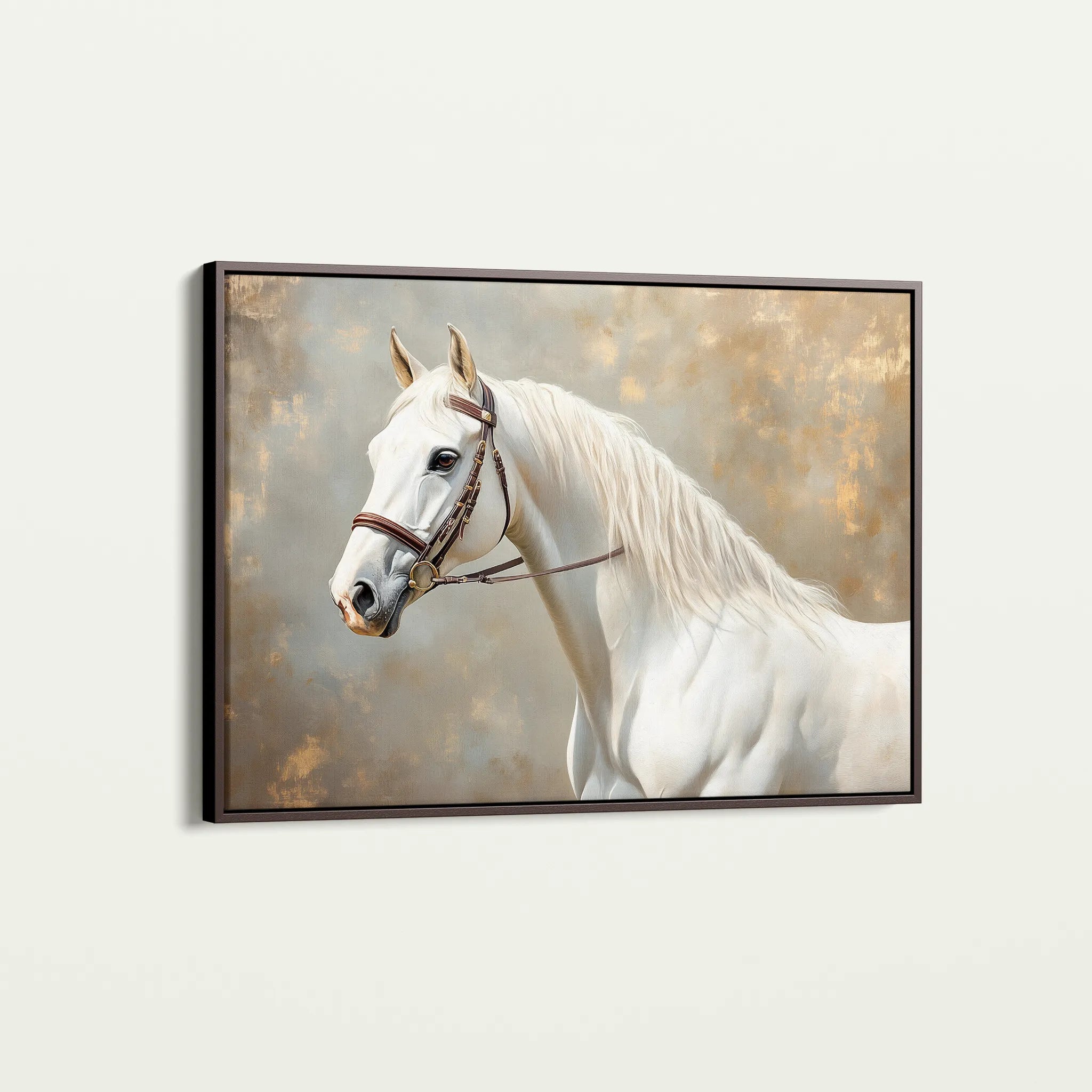 Horses 243 Canvas Art 60 x 40 cm / Black