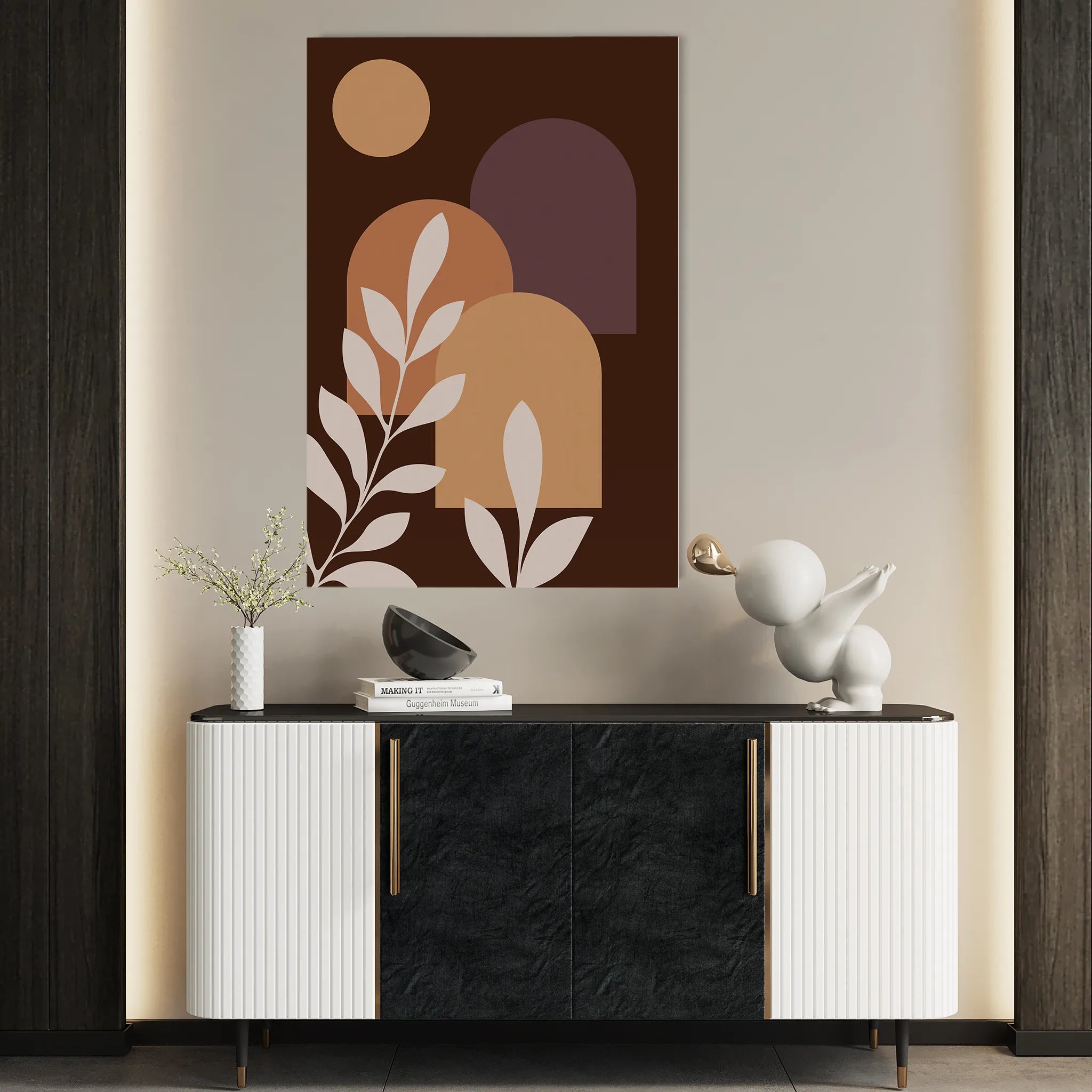 Boho 244 Canvas Art 60 x 40 cm / Black