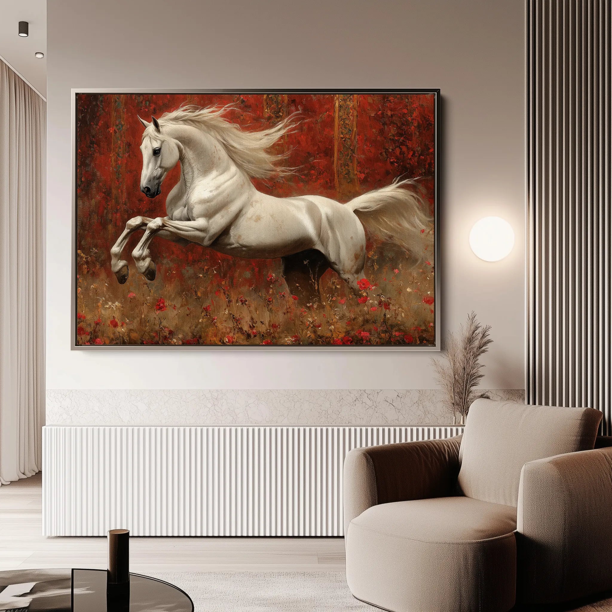 Horses 244 Canvas Art 60 x 40 cm / Black