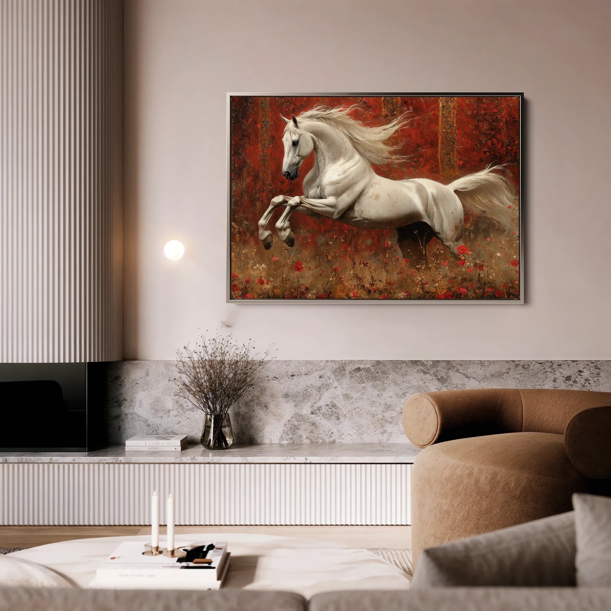 Horses 244 Canvas Art 60 x 40 cm / Black