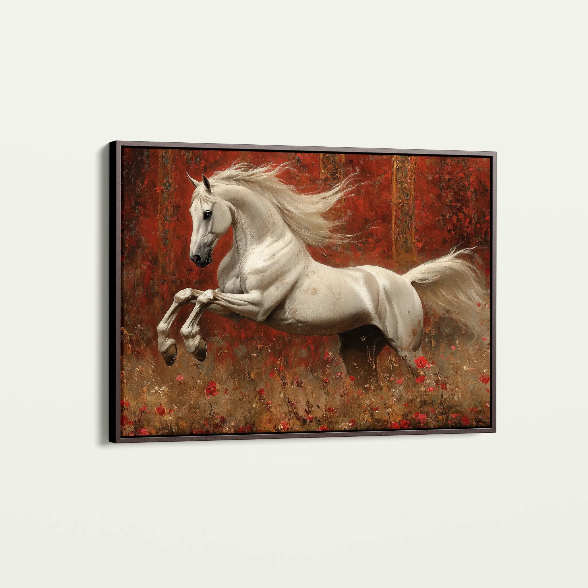 Horses 244 Canvas Art 60 x 40 cm / Black