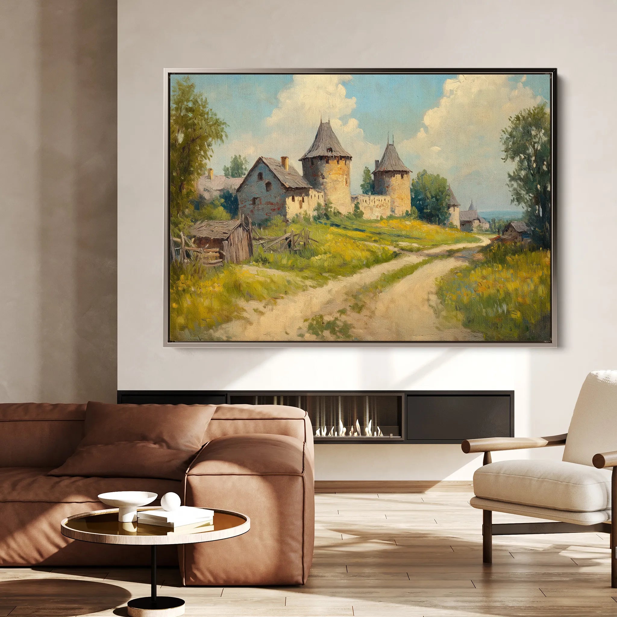 Landscape 244 Canvas Art 60 x 40 cm / Black