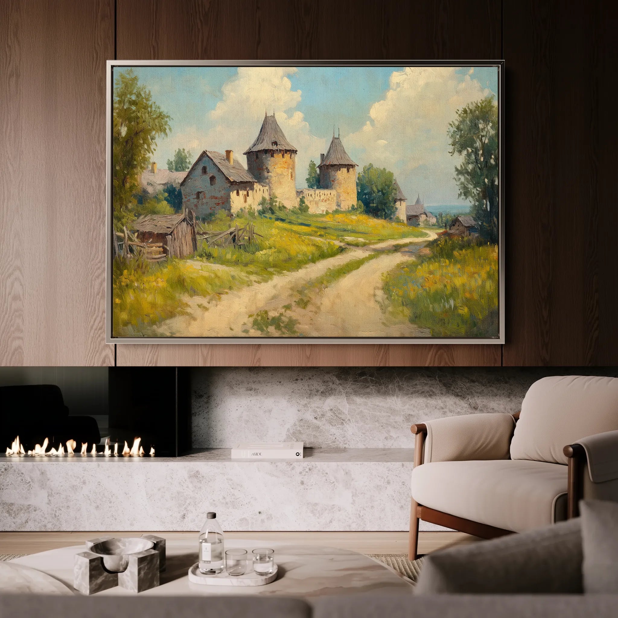 Landscape 244 Canvas Art 60 x 40 cm / Black