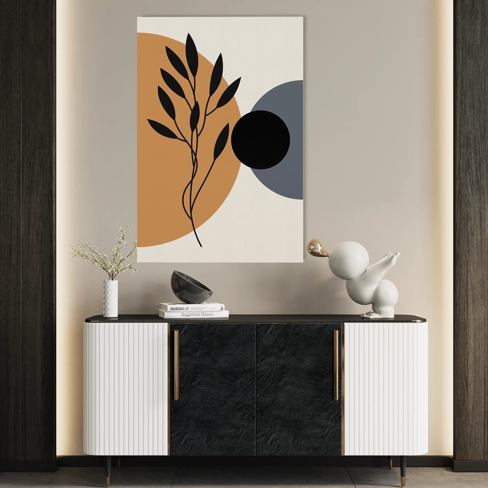 Boho 245 Canvas Art 60 x 40 cm / Black