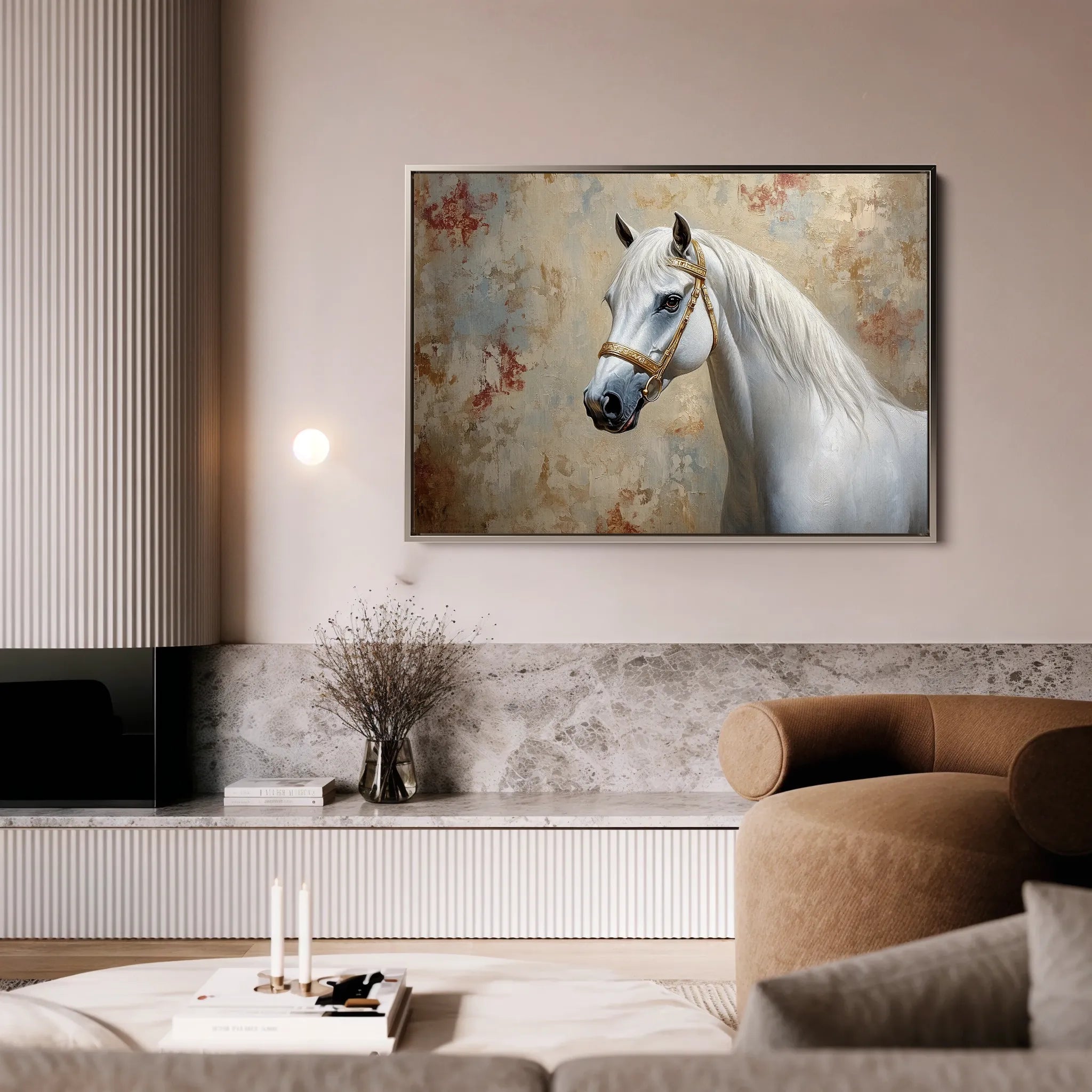 Horses 245 Canvas Art 60 x 40 cm / Black