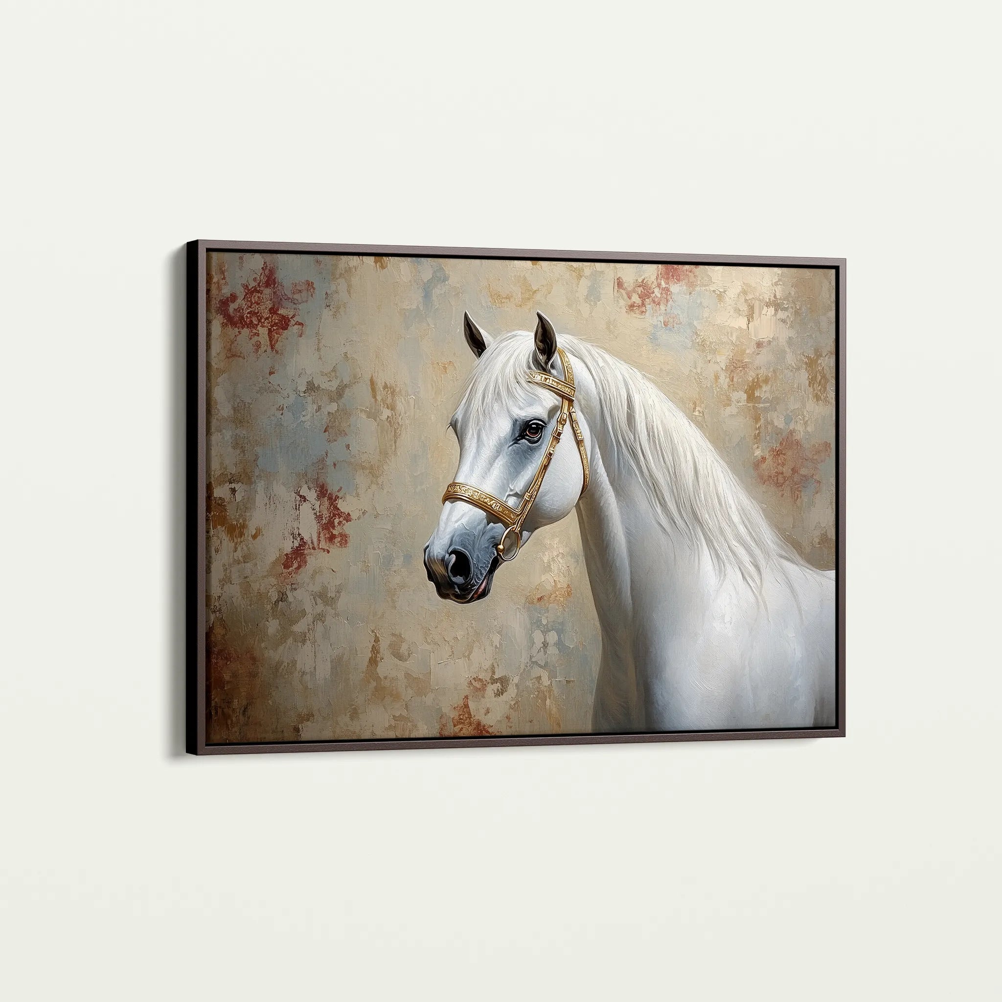 Horses 245 Canvas Art 60 x 40 cm / Black
