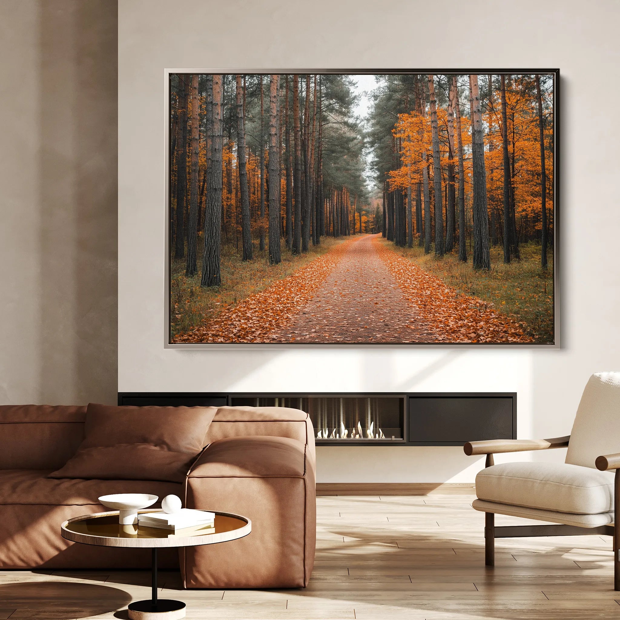 Landscape 245 Canvas Art 60 x 40 cm / Black