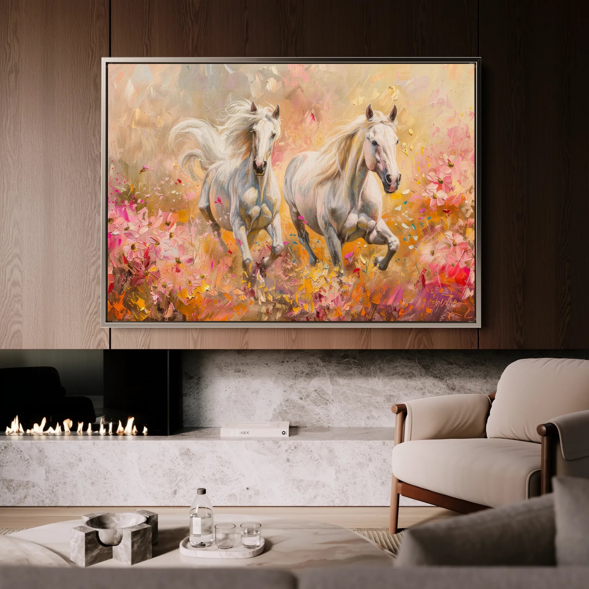Horses 247 Canvas Art 60 x 40 cm / Black