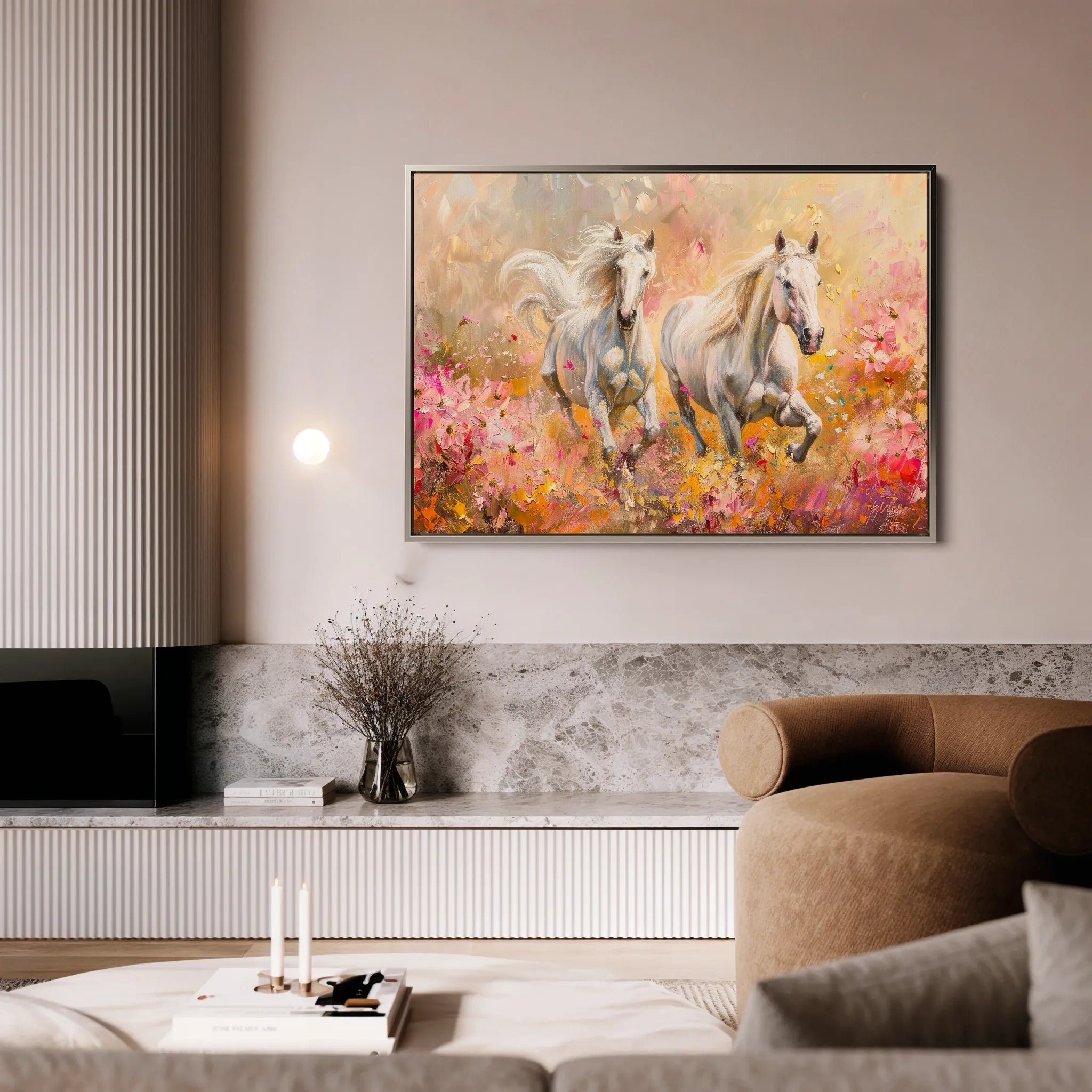 Horses 247 Canvas Art 60 x 40 cm / Black