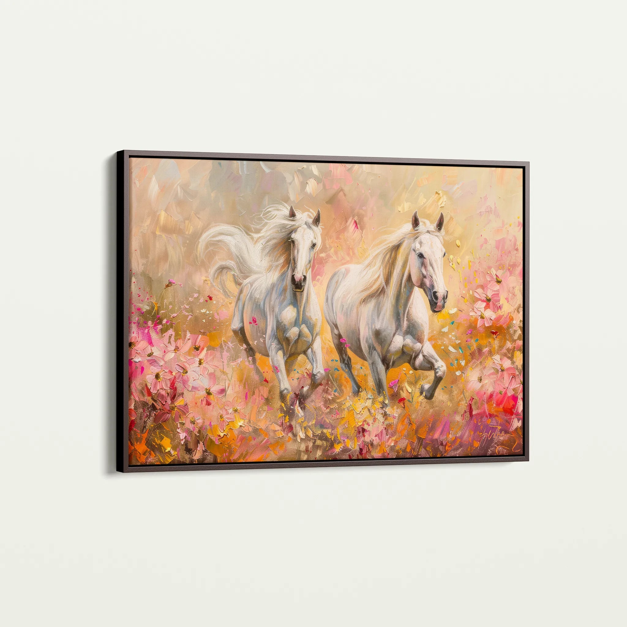 Horses 247 Canvas Art 60 x 40 cm / Black