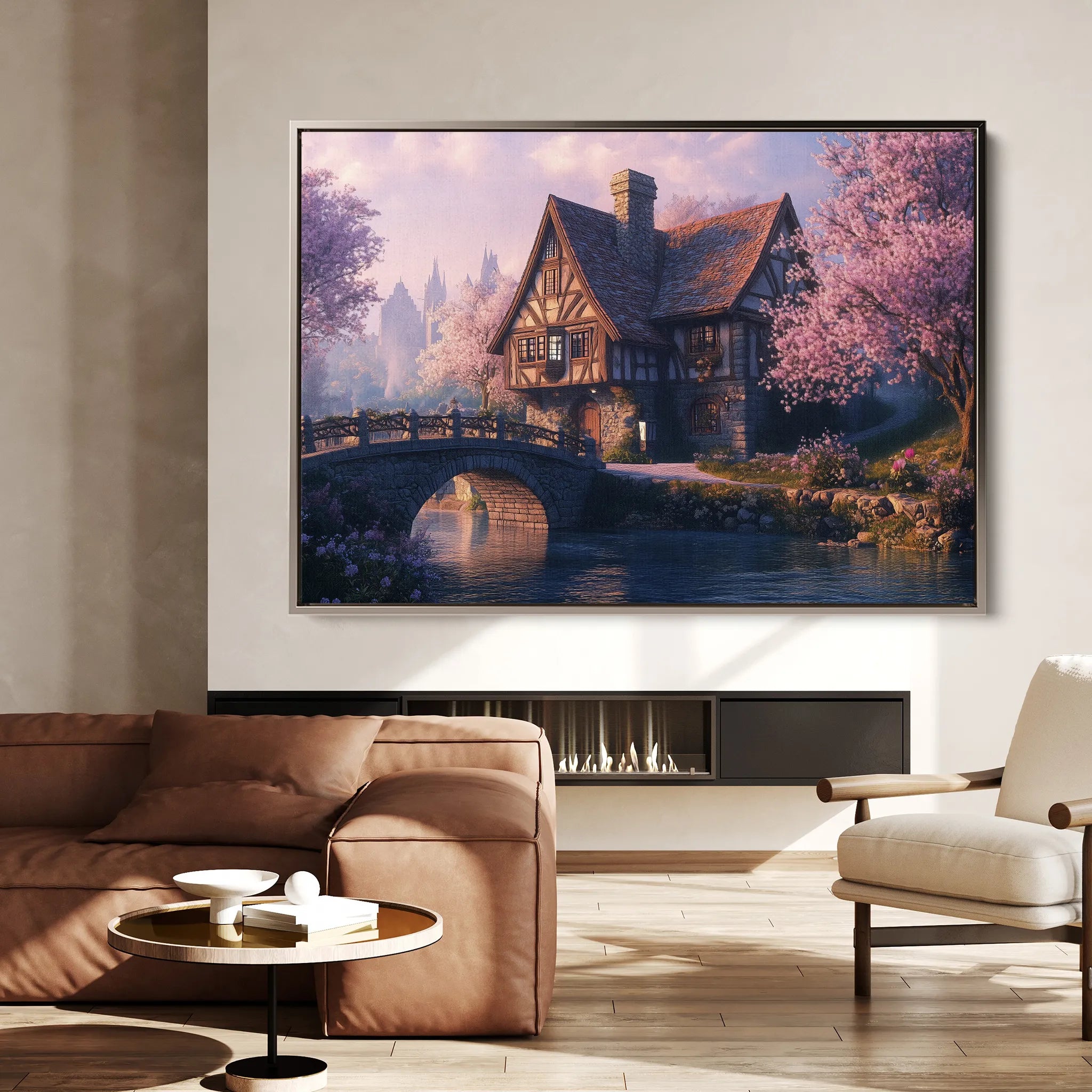 Landscape 247 Canvas Art 60 x 40 cm / Black