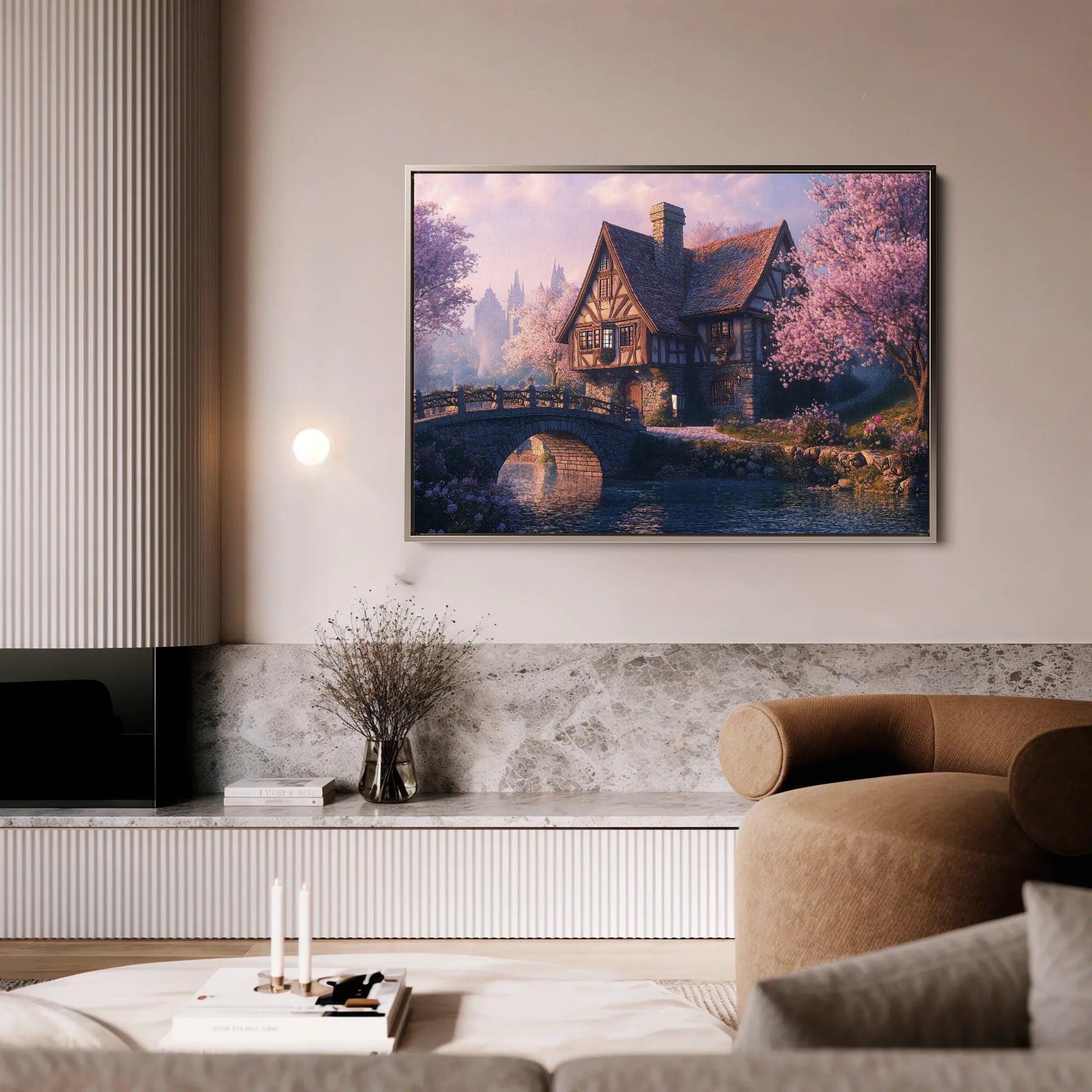Landscape 247 Canvas Art 60 x 40 cm / Black