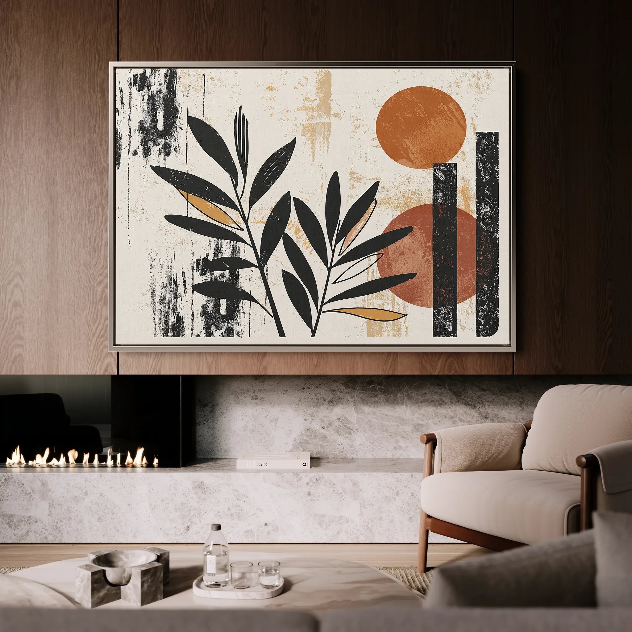 Boho 248 Canvas Art 60 x 40 cm / Black