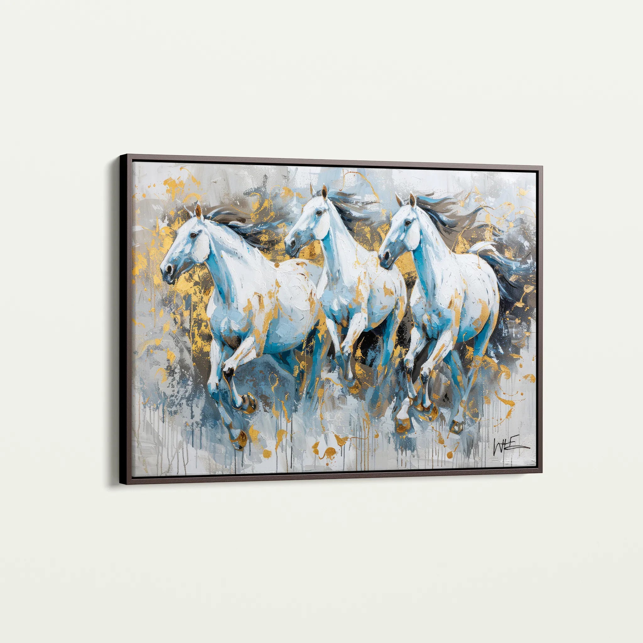 Horses 248 Canvas Art 60 x 40 cm / Black