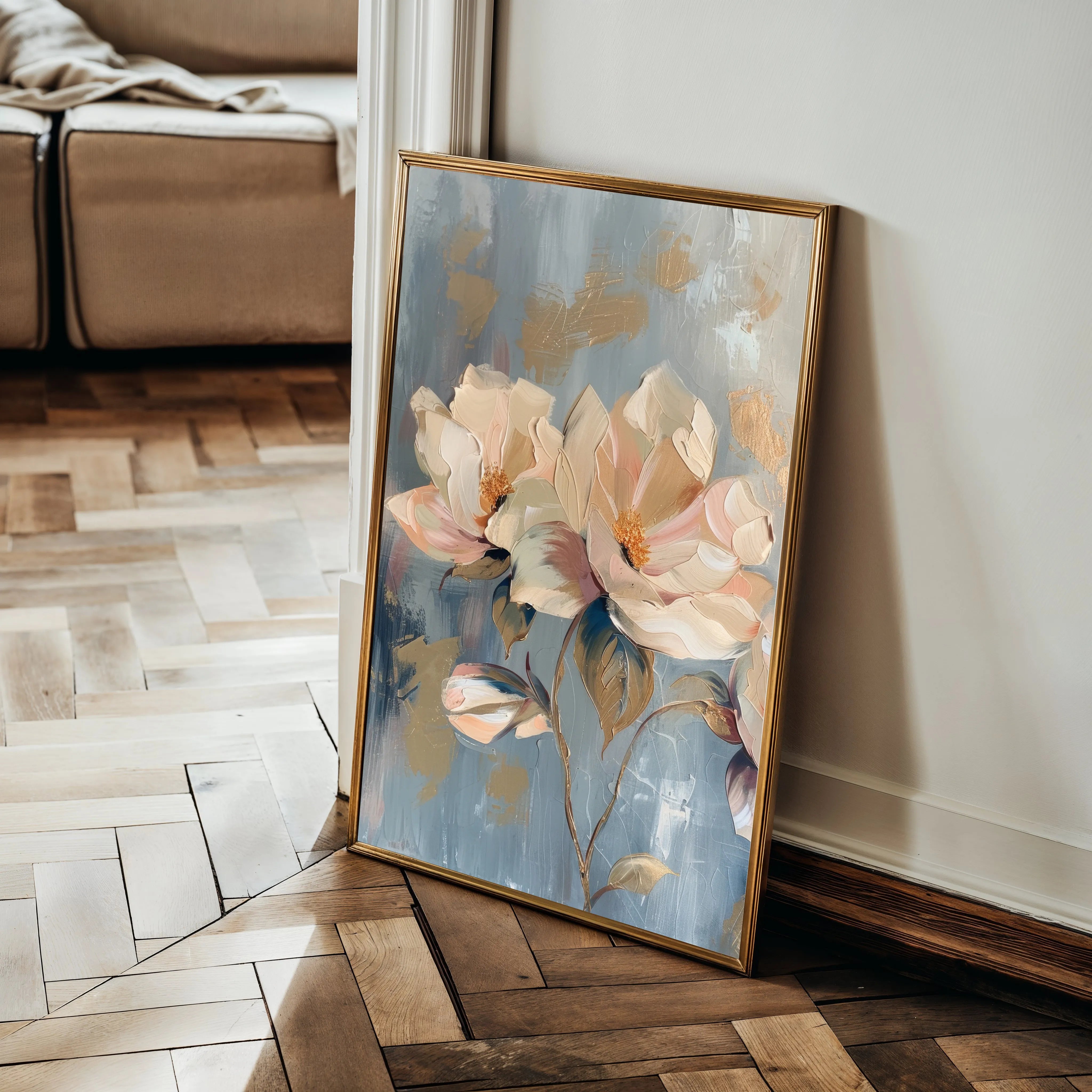 Floral 249 Canvas Art 60 x 40 cm / Black