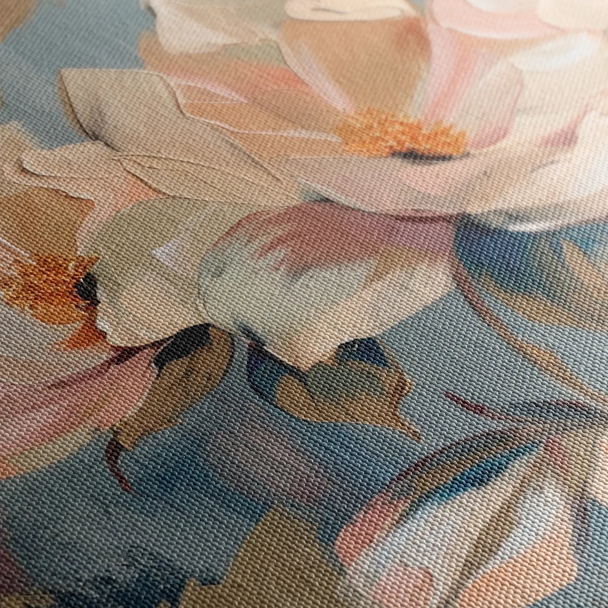 Floral 249 Canvas Art 60 x 40 cm / Black