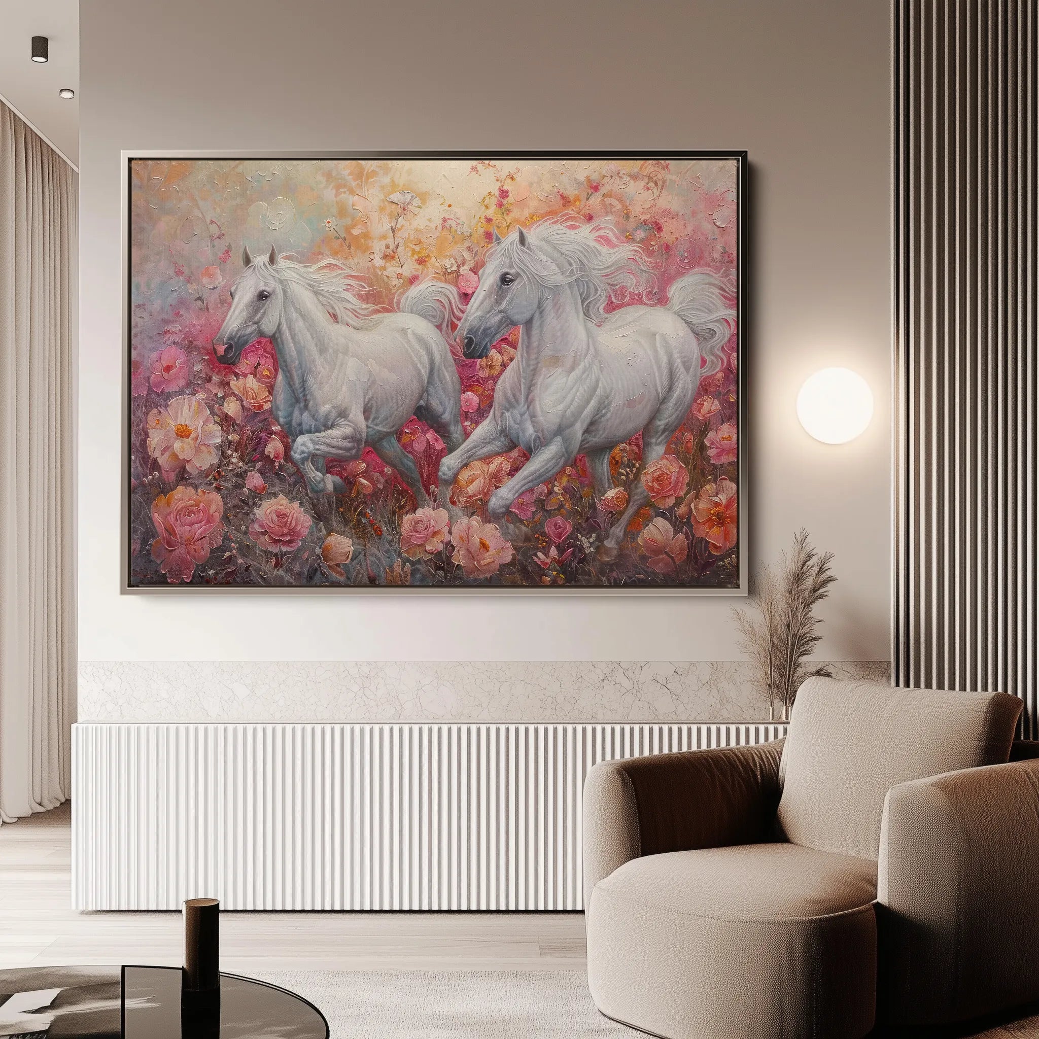 Horses 249 Canvas Art 60 x 40 cm / Black