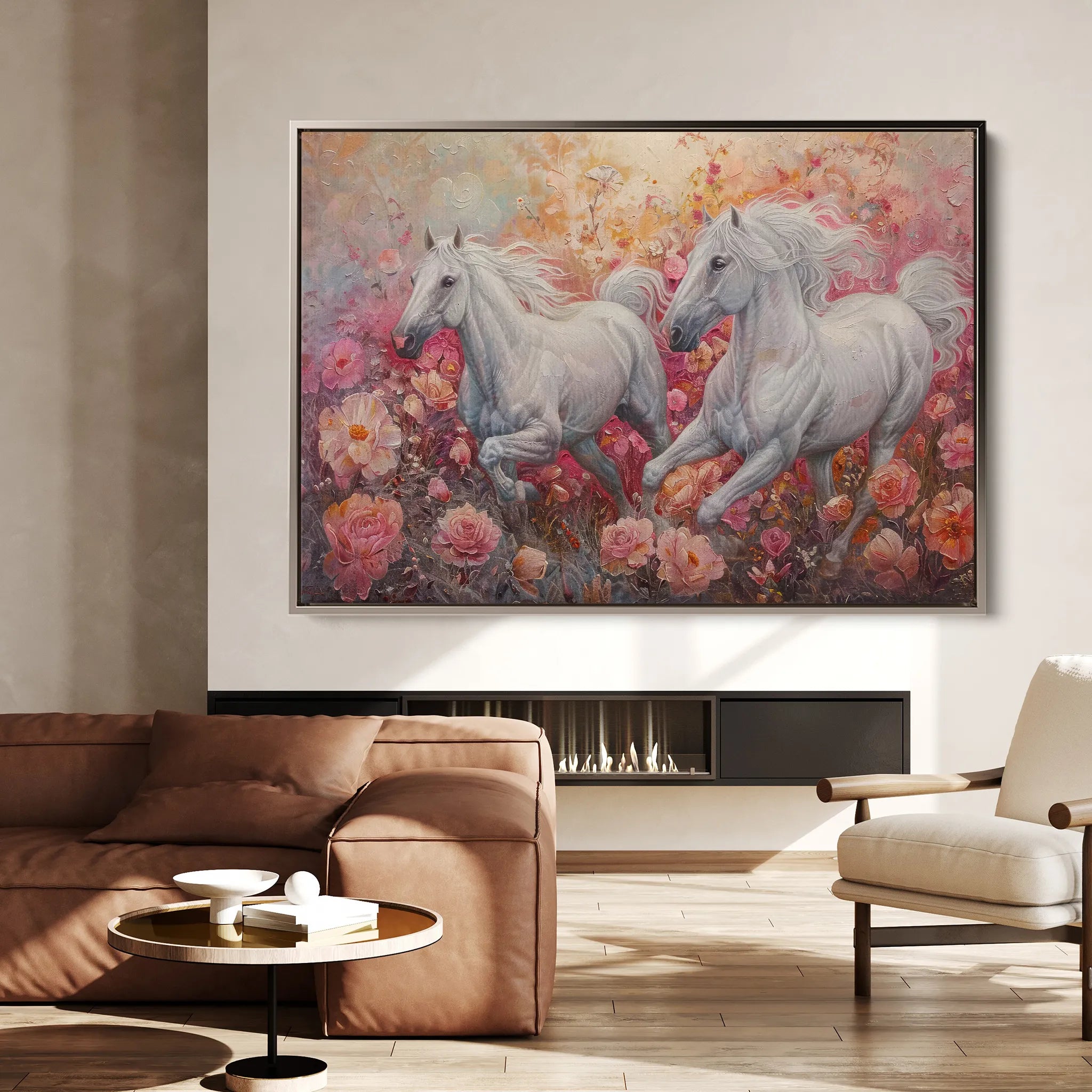 Horses 249 Canvas Art 60 x 40 cm / Black