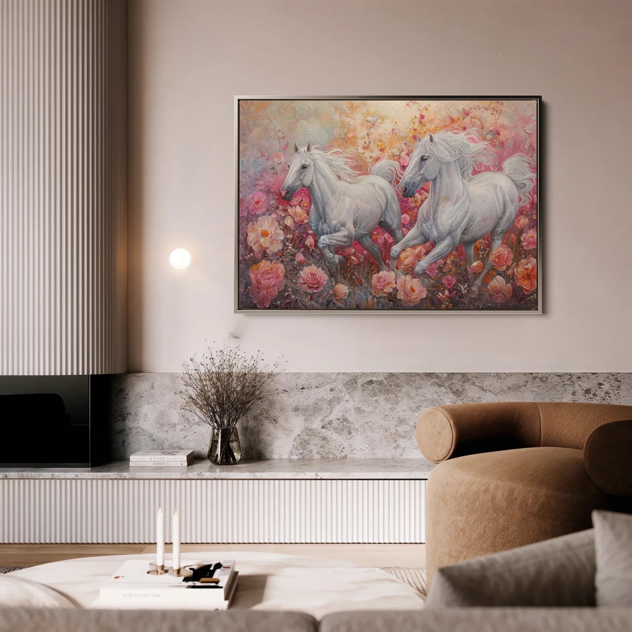 Horses 249 Canvas Art 60 x 40 cm / Black