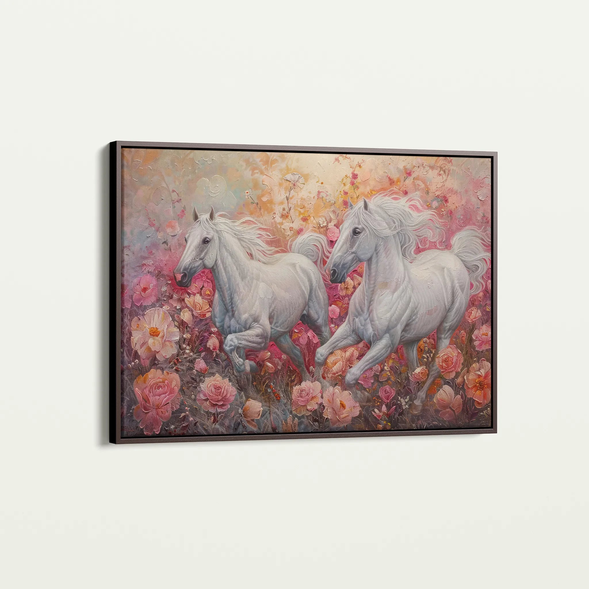 Horses 249 Canvas Art 60 x 40 cm / Black