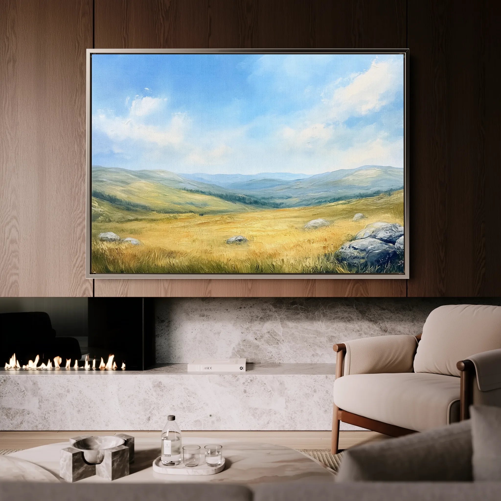 Landscape 249 Canvas Art 60 x 40 cm / Black