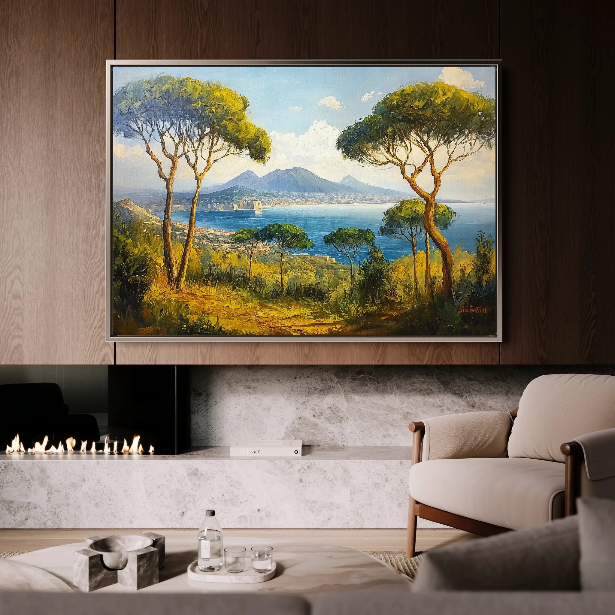 Landscape 250 Canvas Art 60 x 40 cm / Black