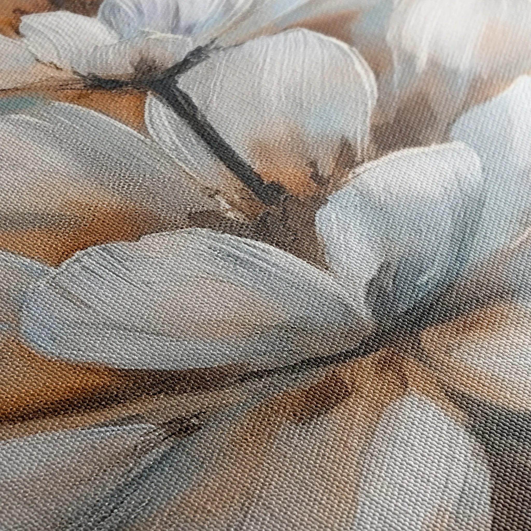 Floral 251 Canvas Art 60 x 40 cm / Black