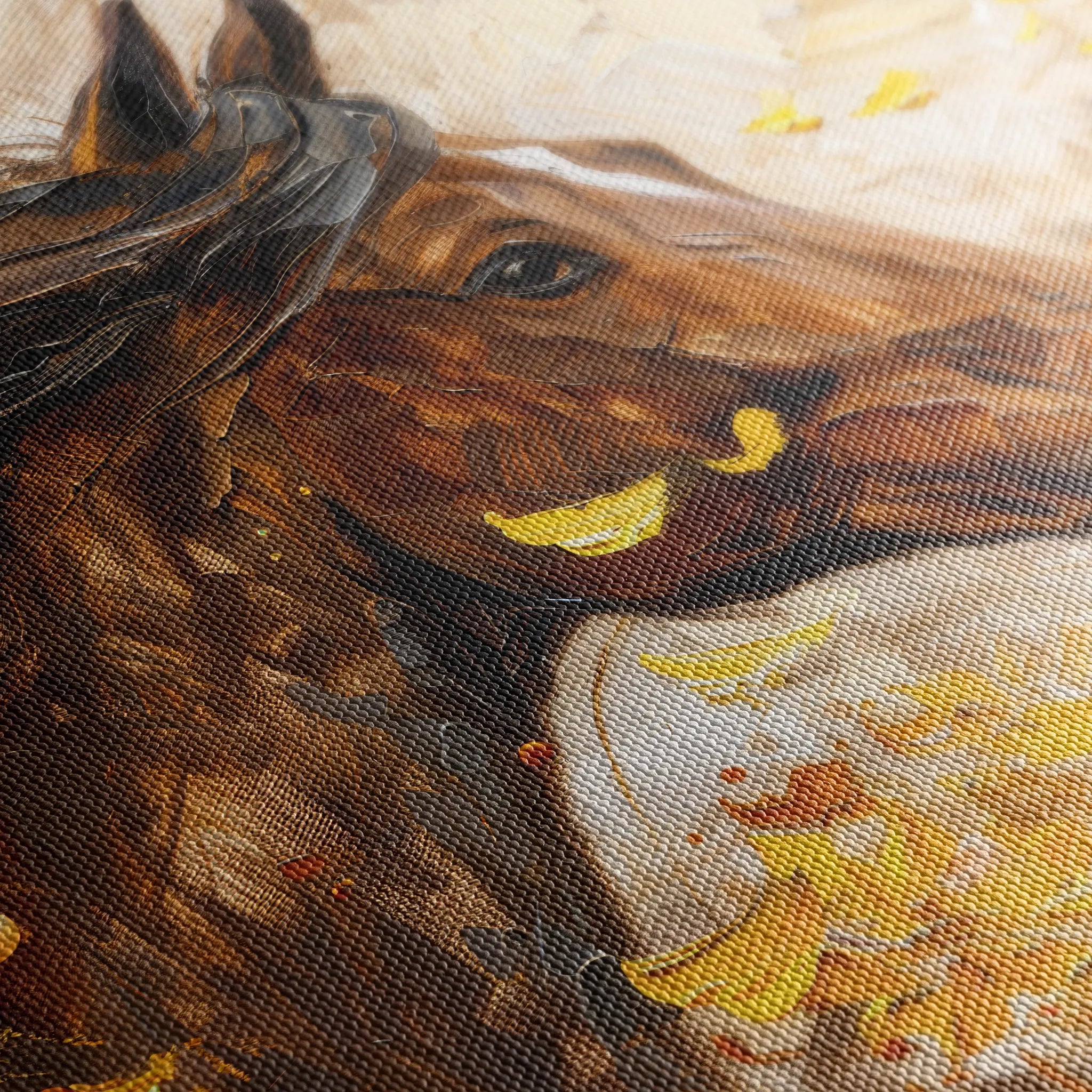 Horses 251 Canvas Art 60 x 40 cm / Black