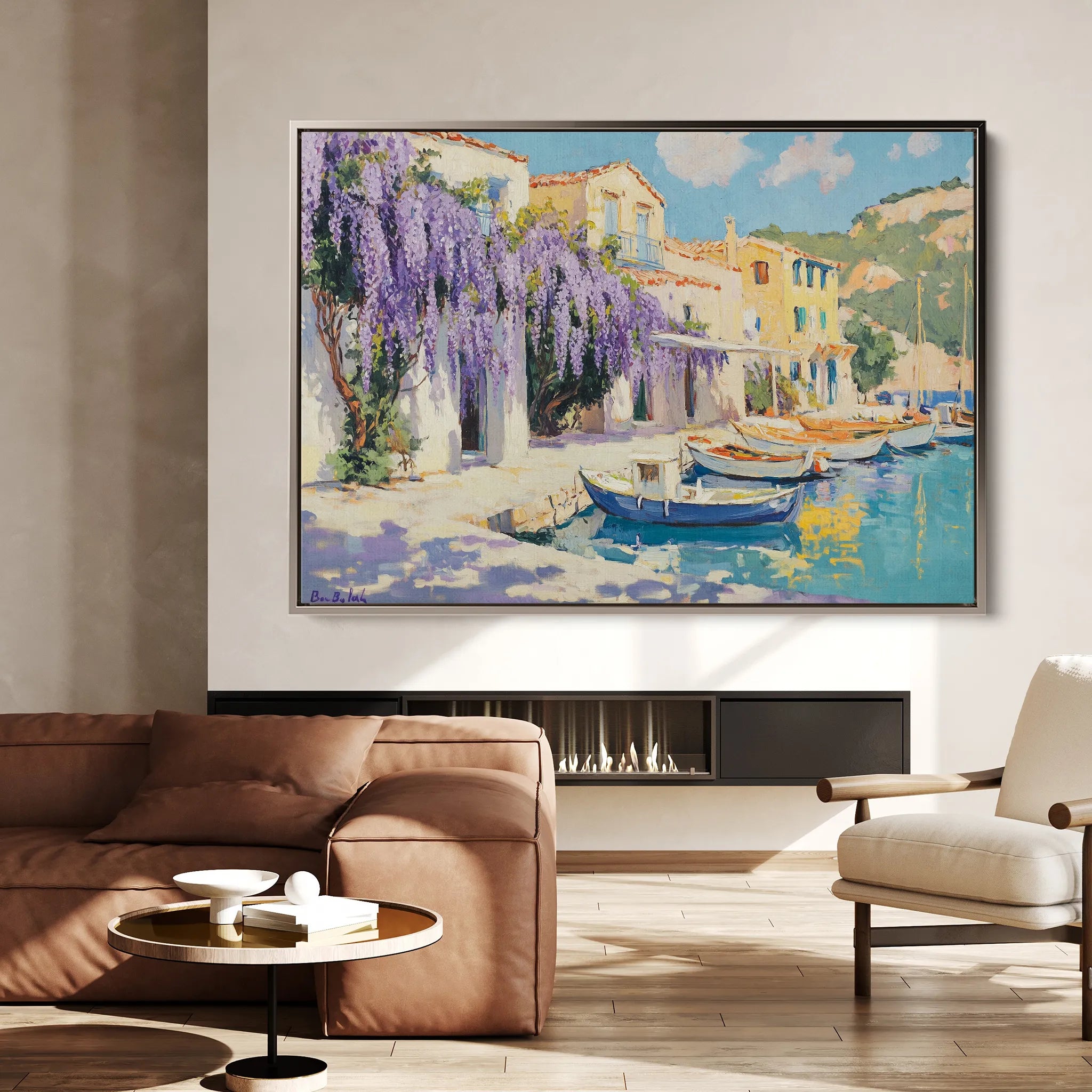 Landscape 251 Canvas Art 60 x 40 cm / Black