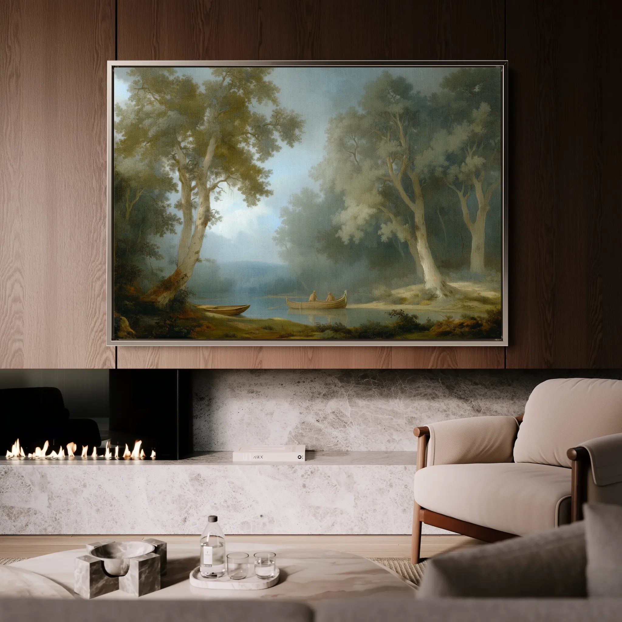 Landscape 252 Canvas Art 60 x 40 cm / Black