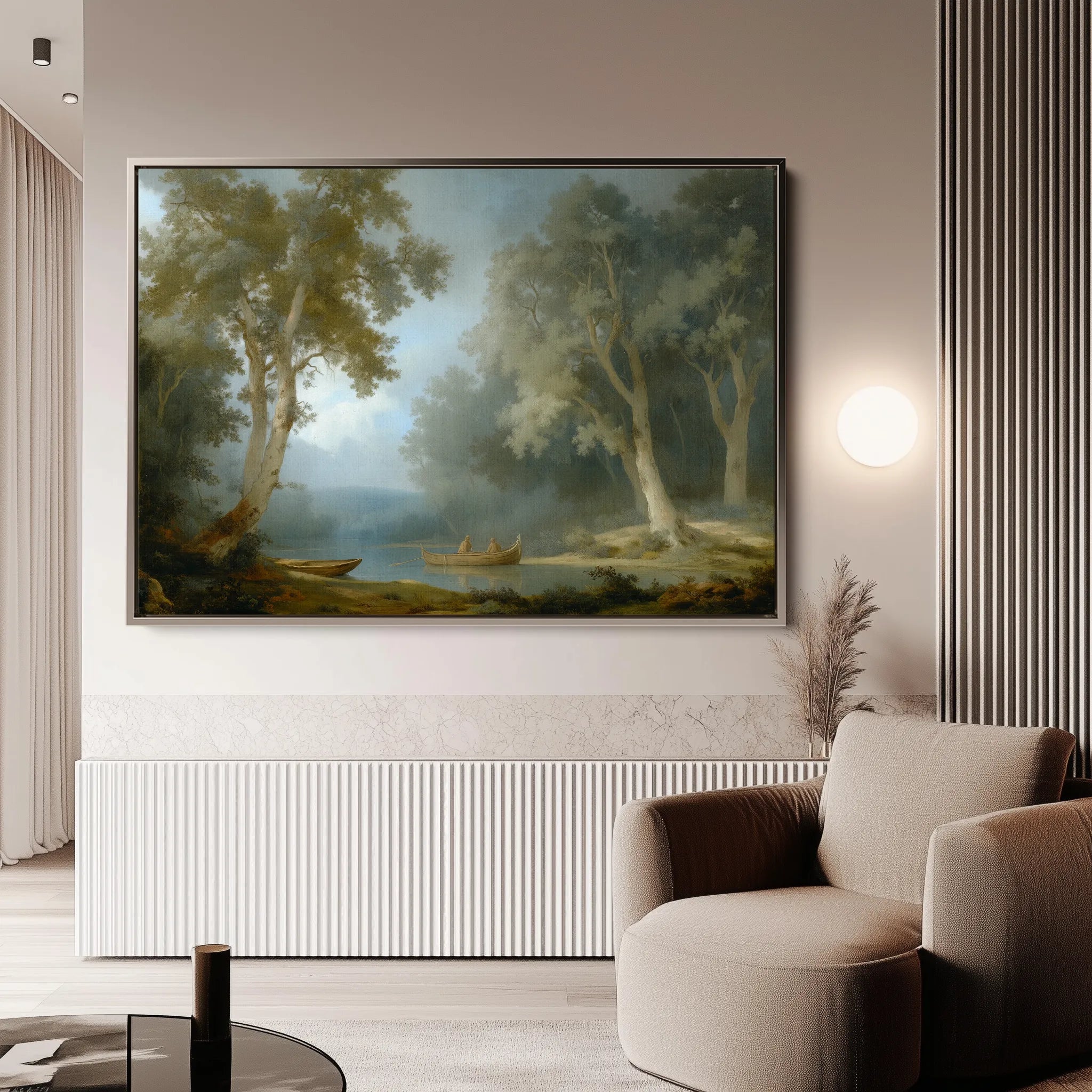 Landscape 252 Canvas Art 60 x 40 cm / Black