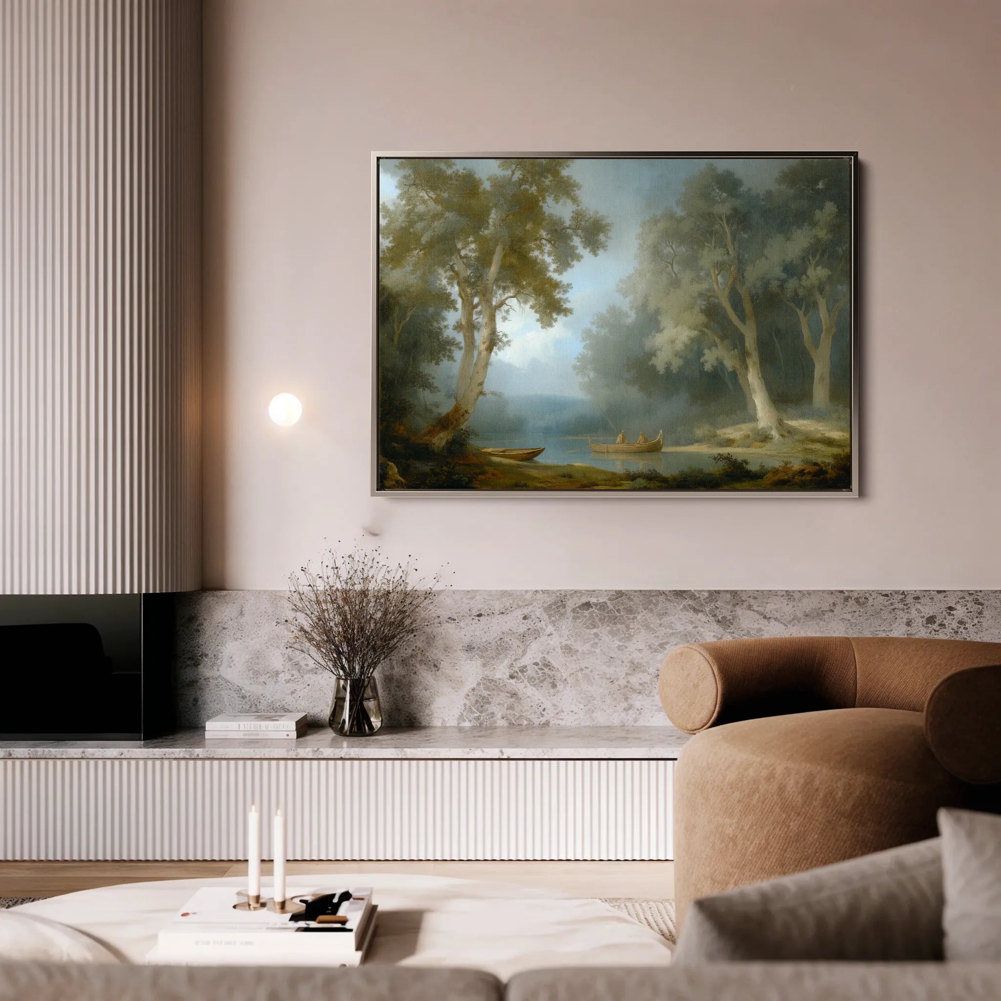 Landscape 252 Canvas Art 60 x 40 cm / Black