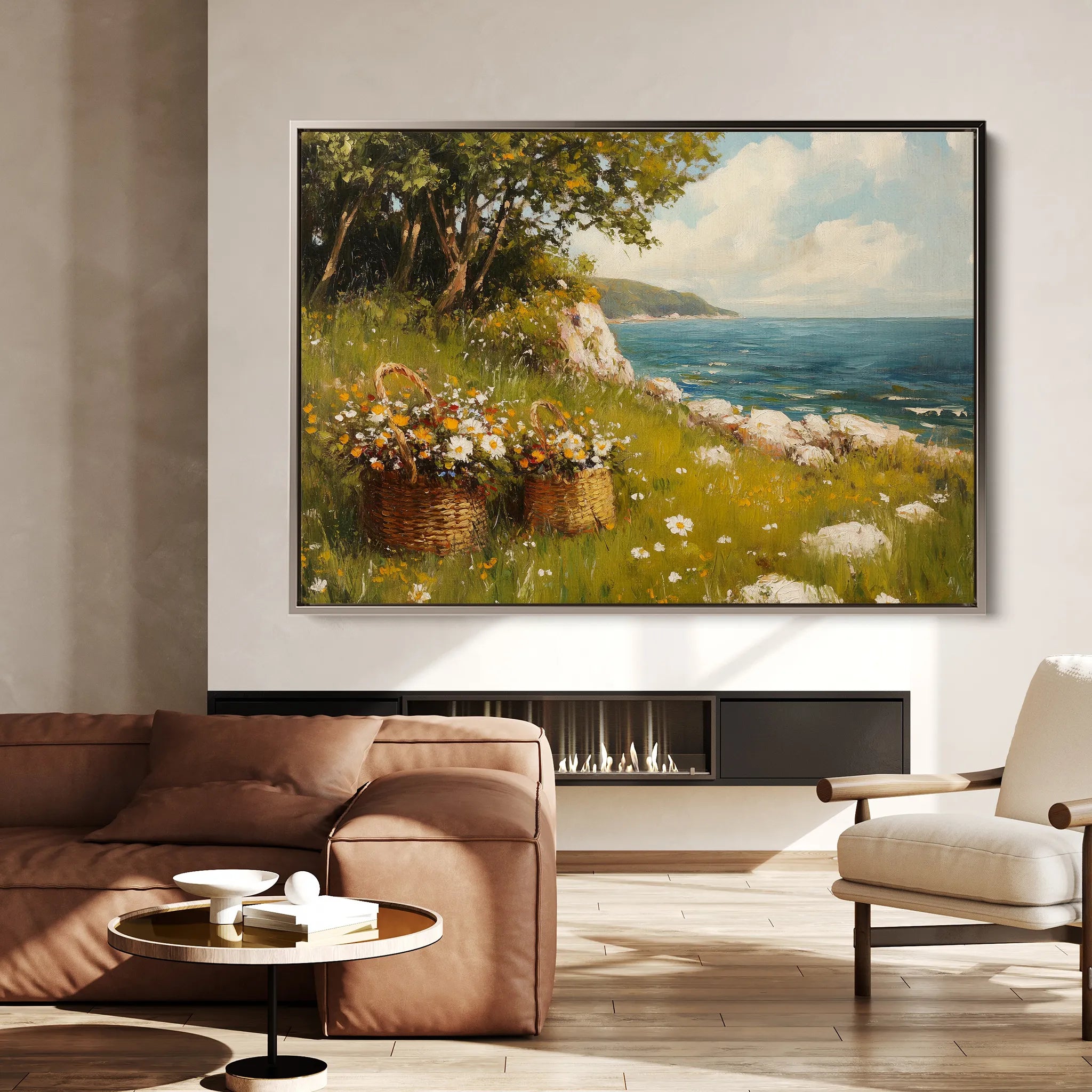 Landscape 253 Canvas Art 60 x 40 cm / Black