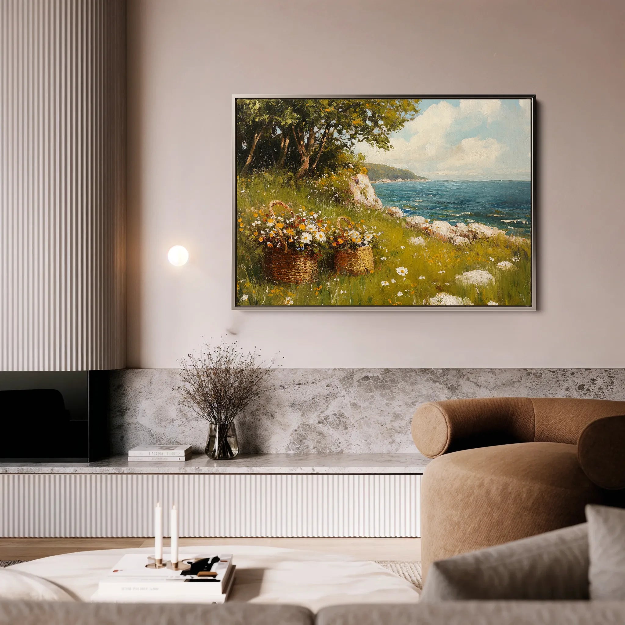 Landscape 253 Canvas Art 60 x 40 cm / Black