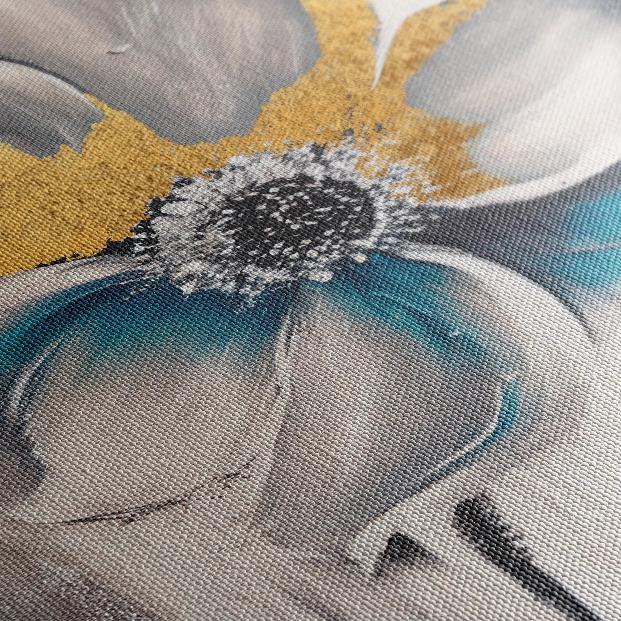 Floral 254 Canvas Art 60 x 40 cm / Black
