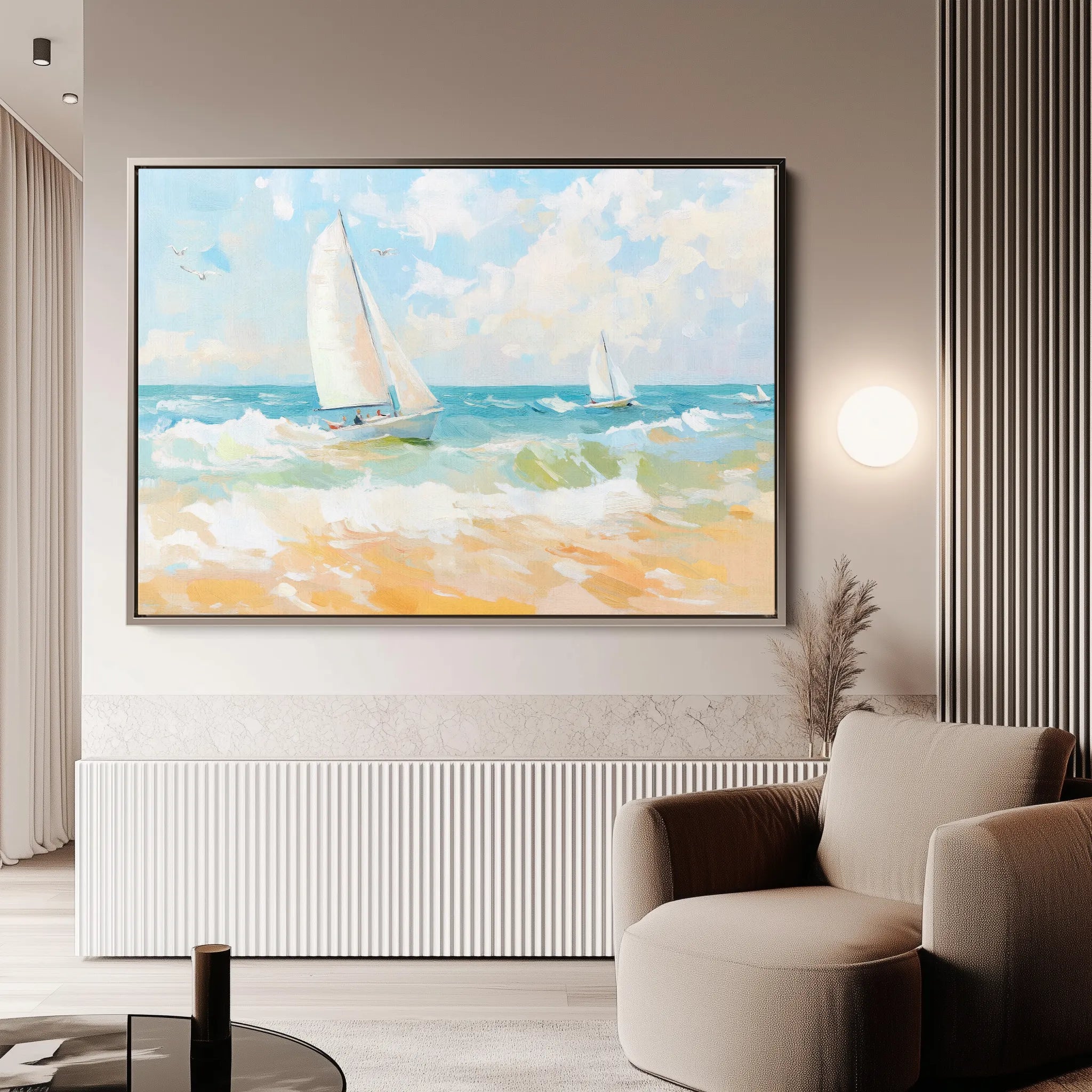Landscape 254 Canvas Art 60 x 40 cm / Black