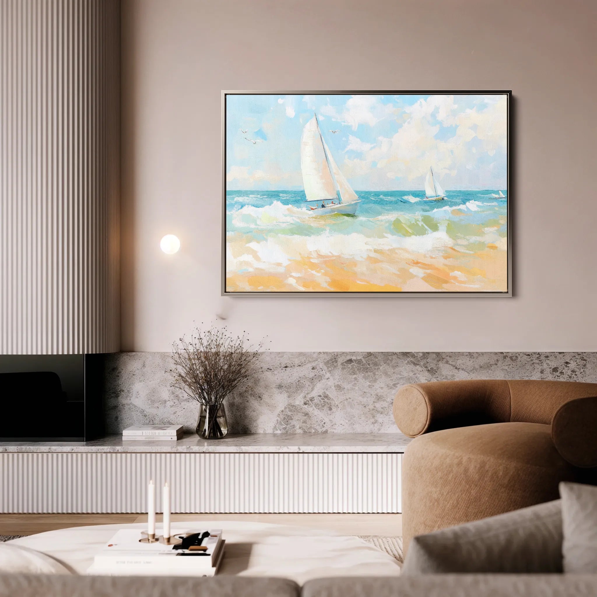 Landscape 254 Canvas Art 60 x 40 cm / Black