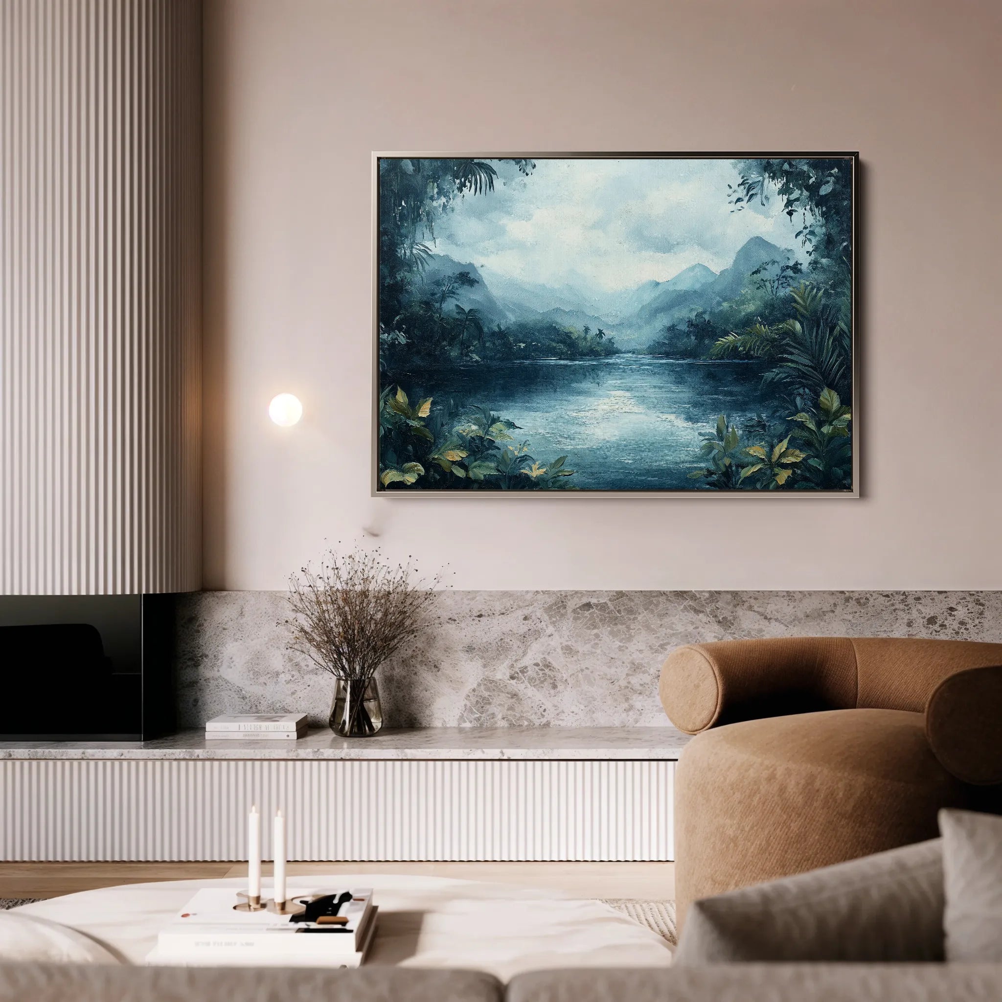 Landscape 255 Canvas Art 60 x 40 cm / Black