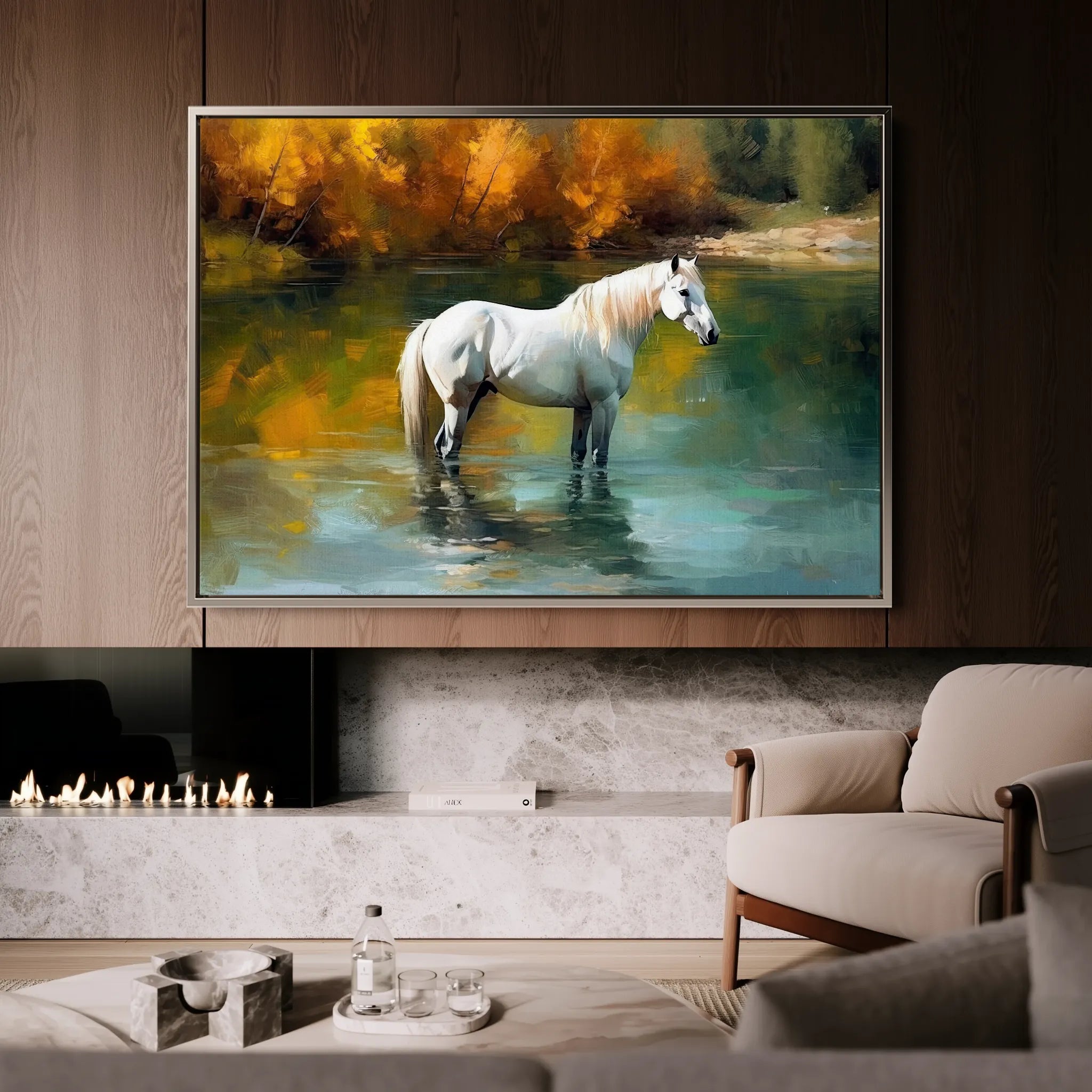 Horses 259 Canvas Art 60 x 40 cm / Black