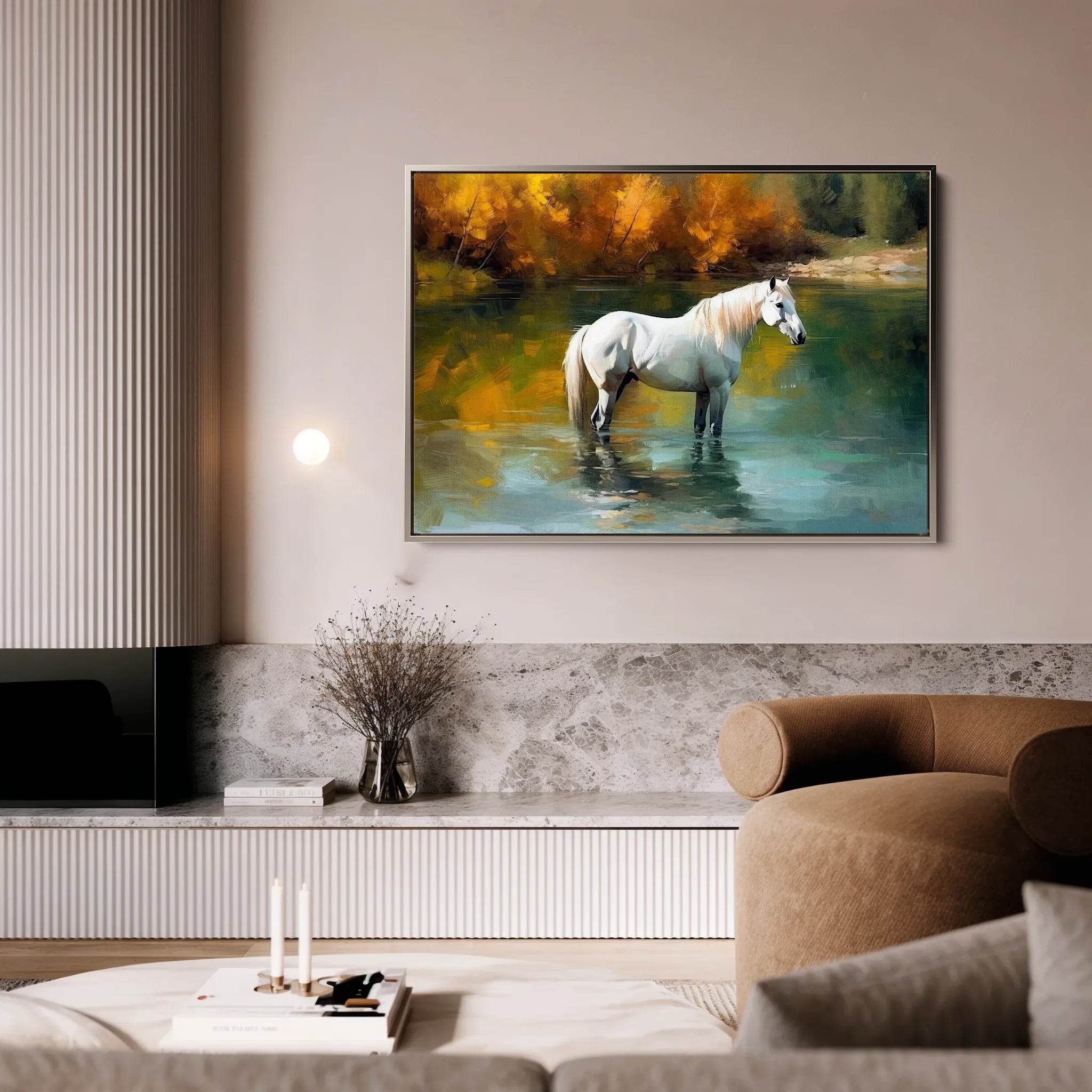 Horses 259 Canvas Art 60 x 40 cm / Black