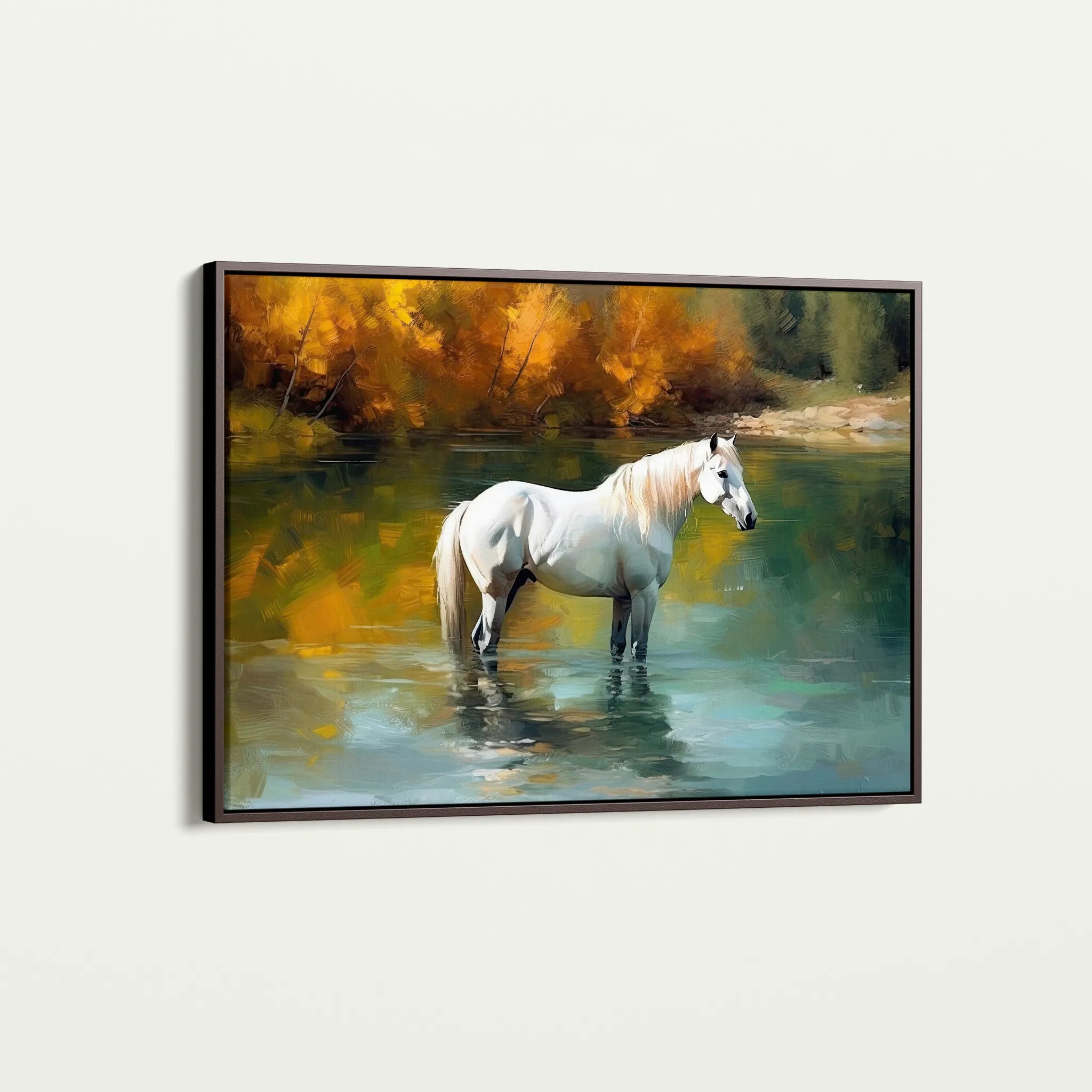 Horses 259 Canvas Art 60 x 40 cm / Black