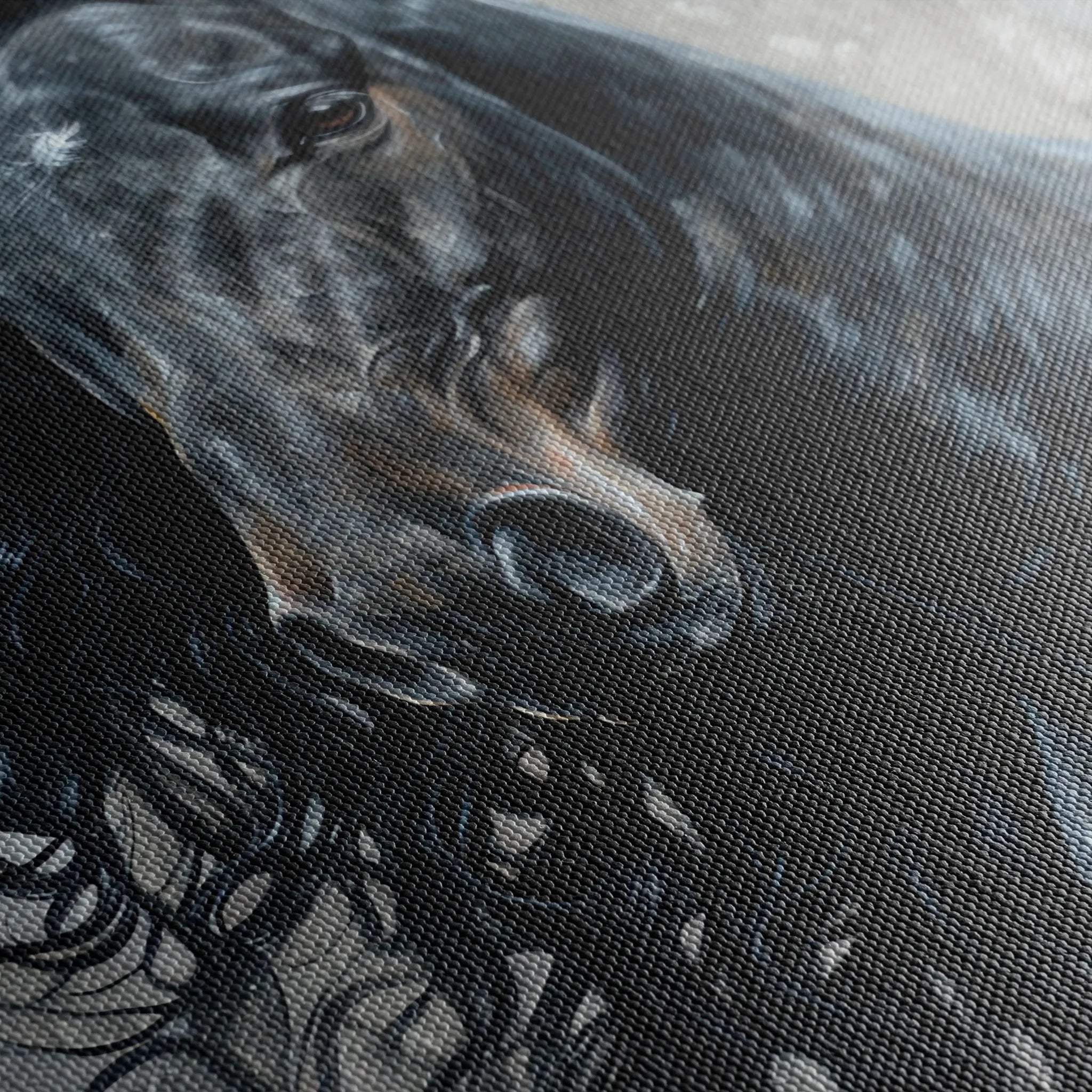 Horses 260 Canvas Art 60 x 40 cm / Black