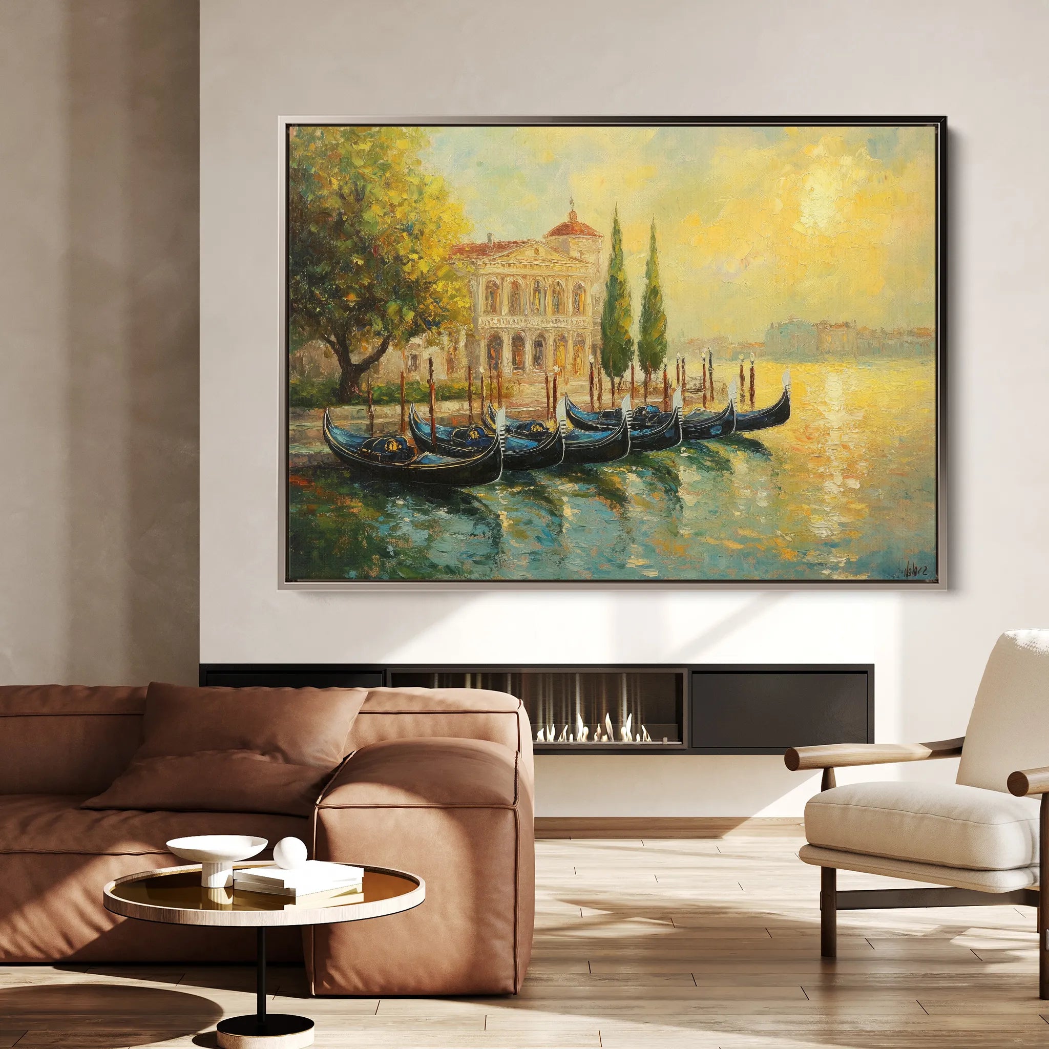 Landscape 262 Canvas Art 60 x 40 cm / Black