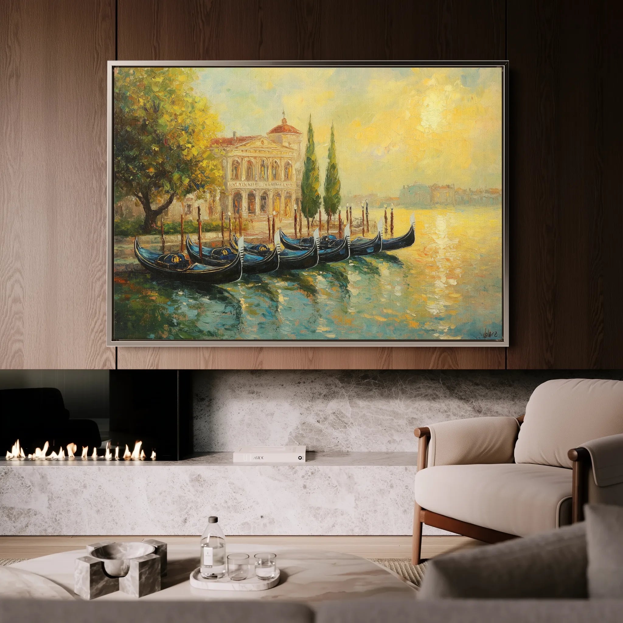 Landscape 262 Canvas Art 60 x 40 cm / Black